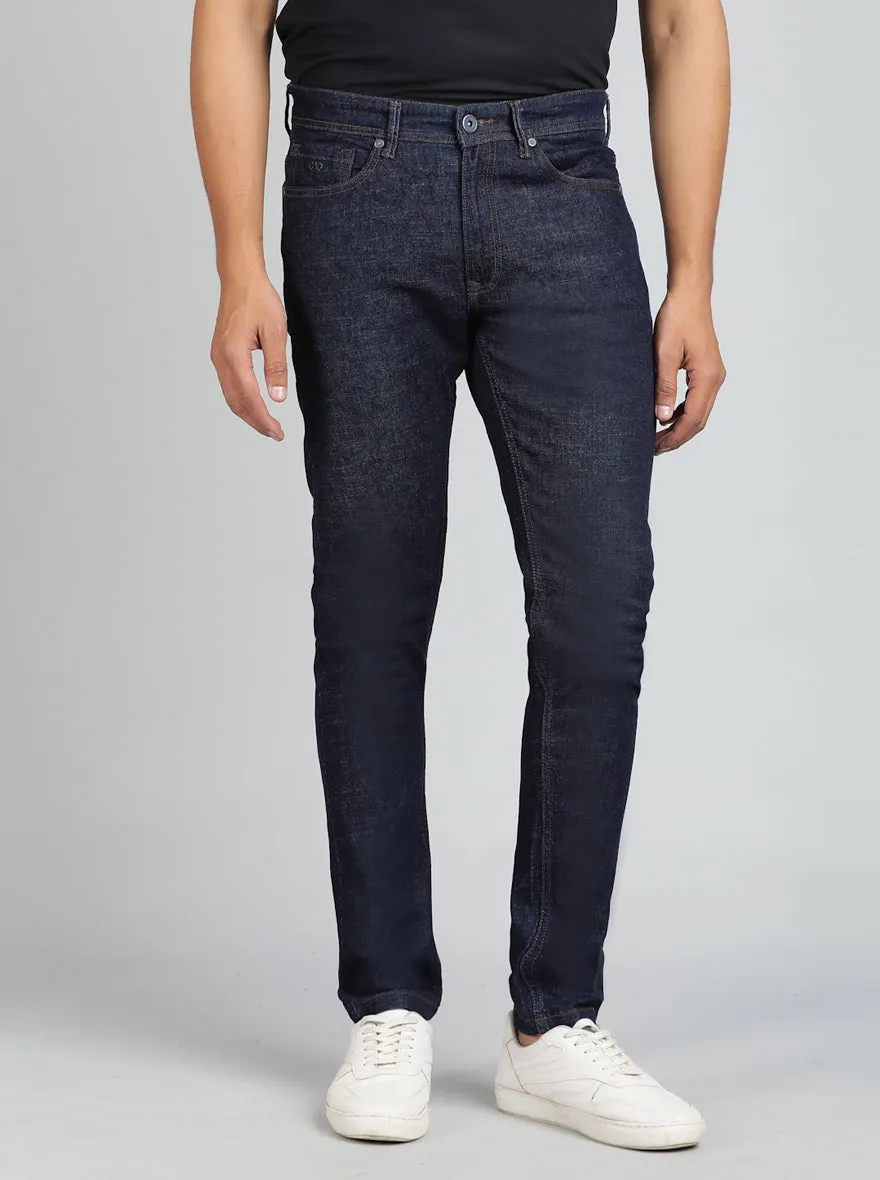Raw Blue Washed Slim Fit Jeans | JadeBlue