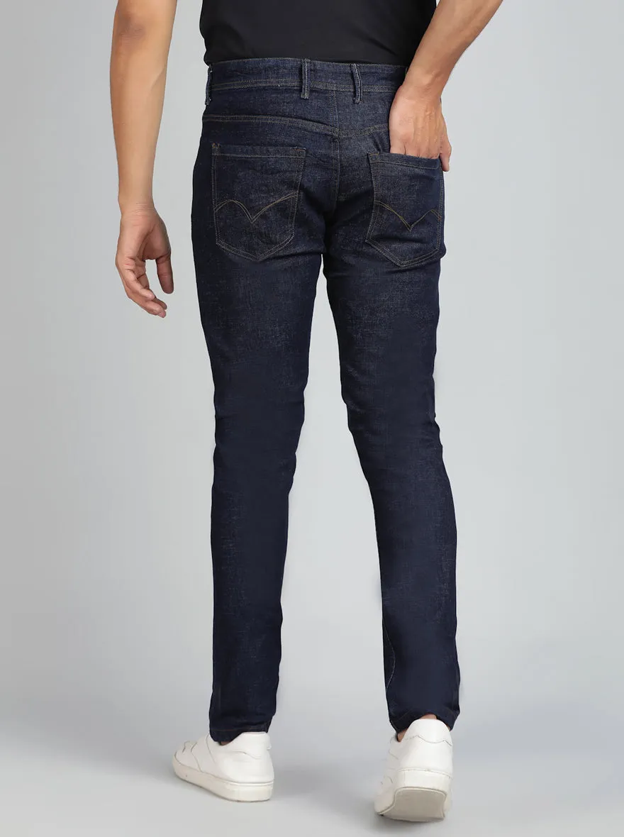 Raw Blue Washed Slim Fit Jeans | JadeBlue