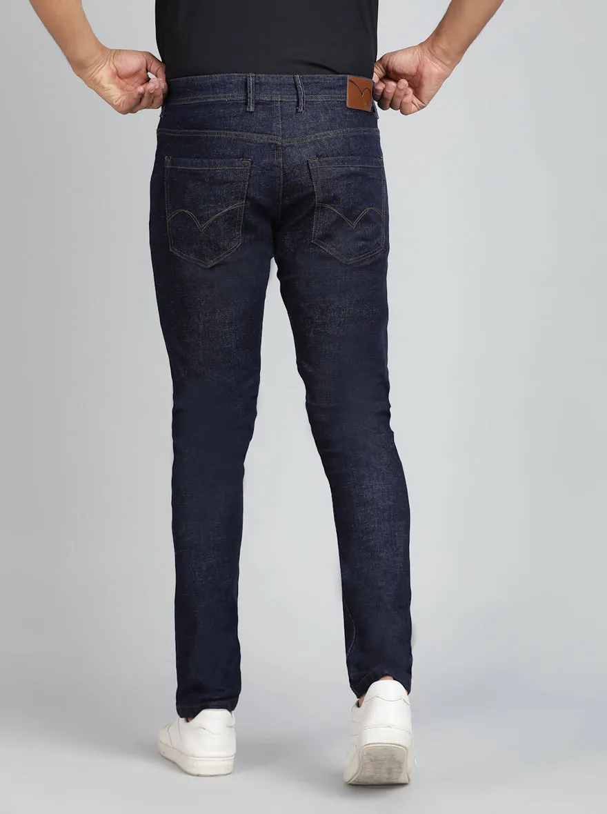 Raw Blue Washed Slim Fit Jeans | JadeBlue