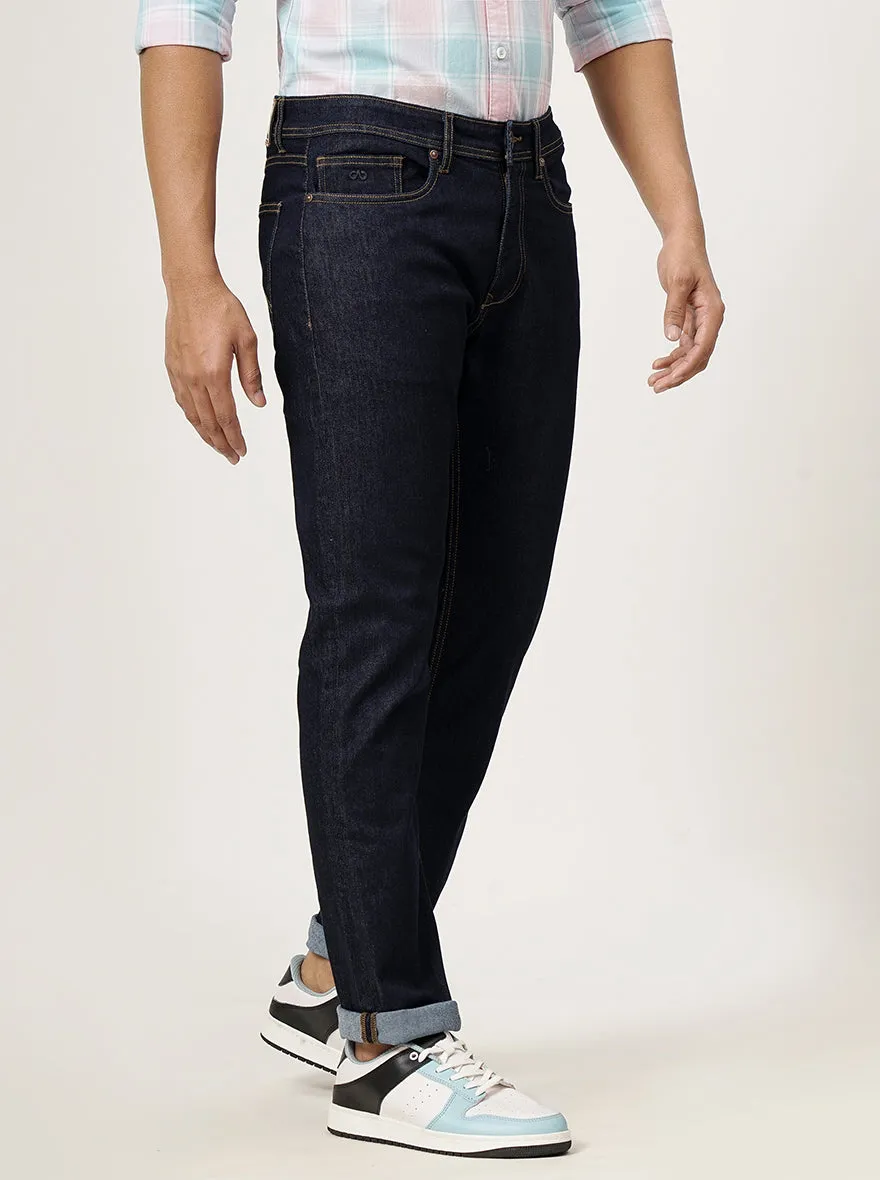 Raw Blue Washed Straight Fit Jeans | JadeBlue