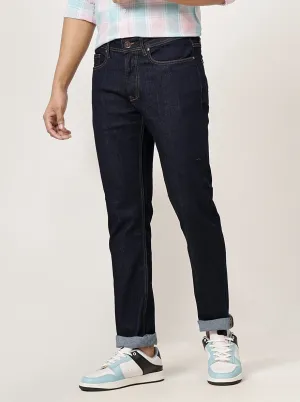 Raw Blue Washed Straight Fit Jeans | JadeBlue