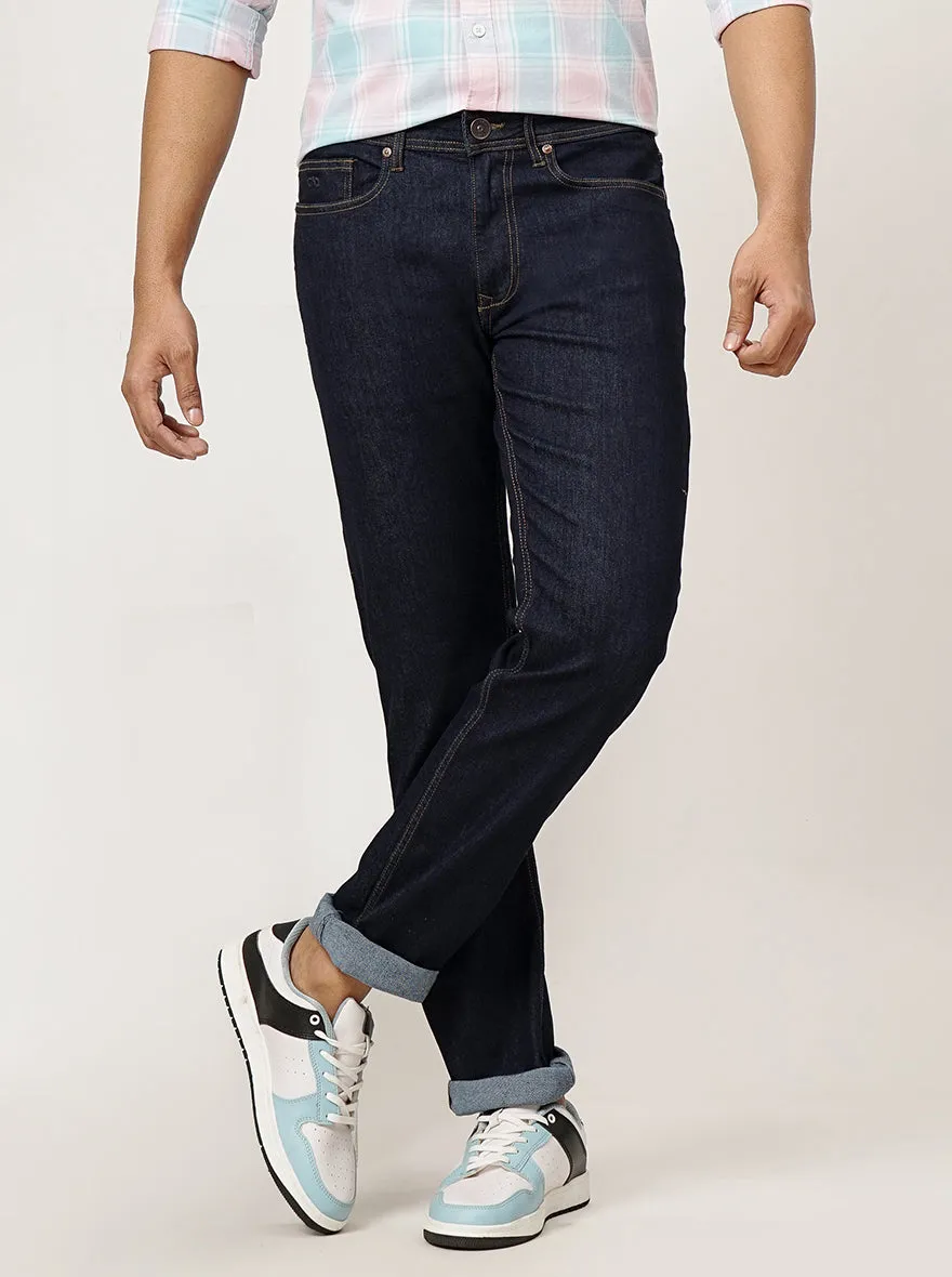 Raw Blue Washed Straight Fit Jeans | JadeBlue