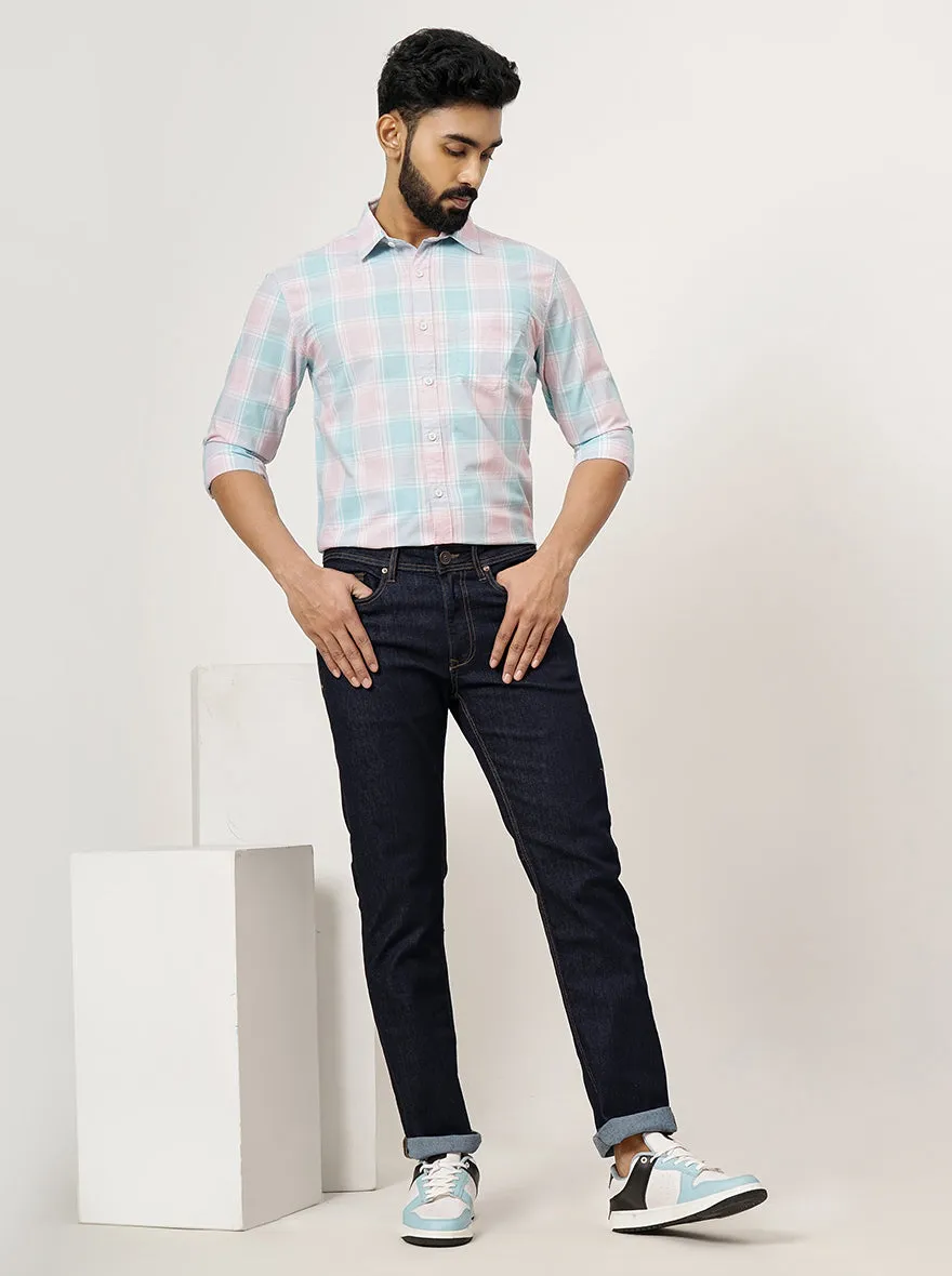 Raw Blue Washed Straight Fit Jeans | JadeBlue