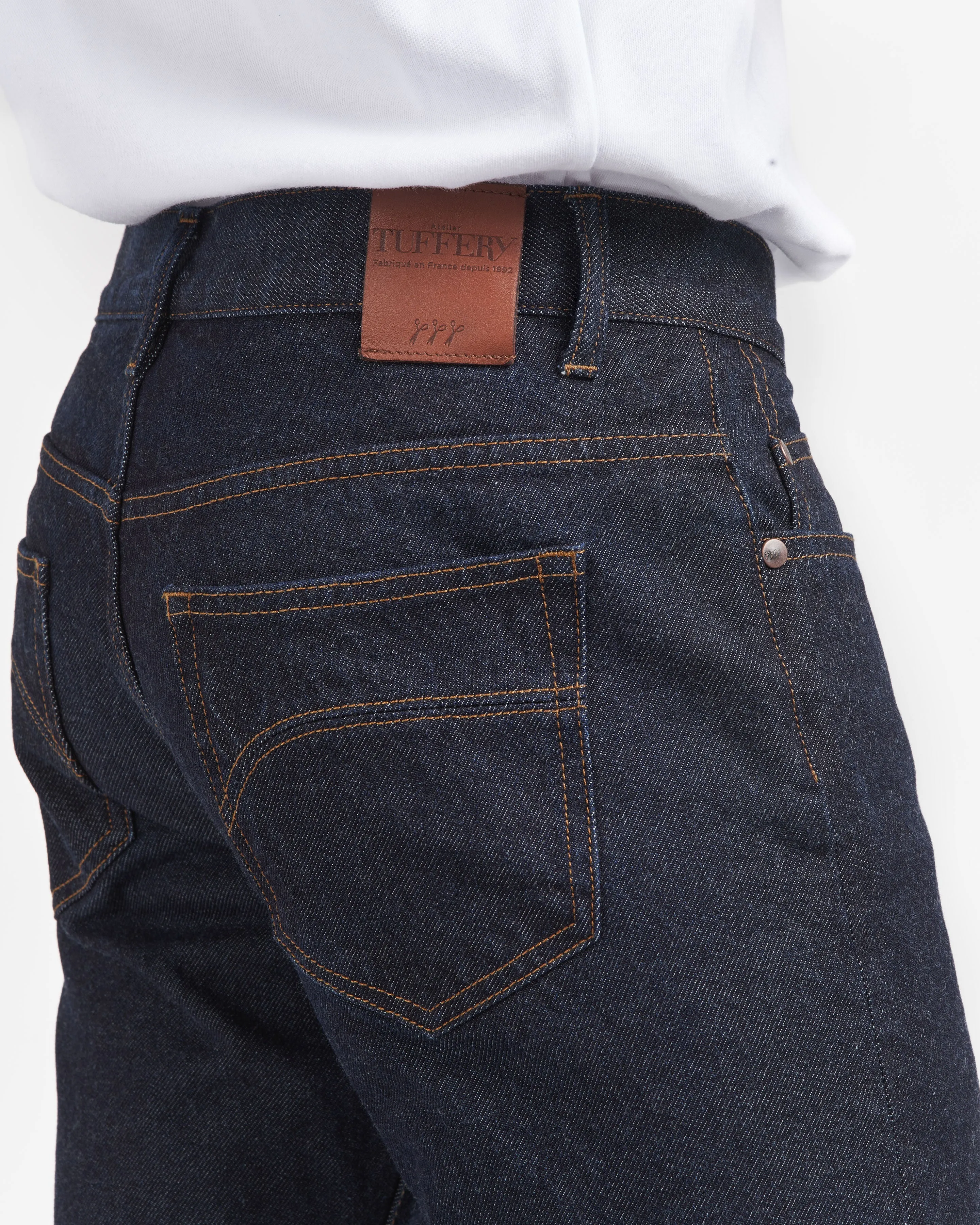 Raw men's fitted straight jeans