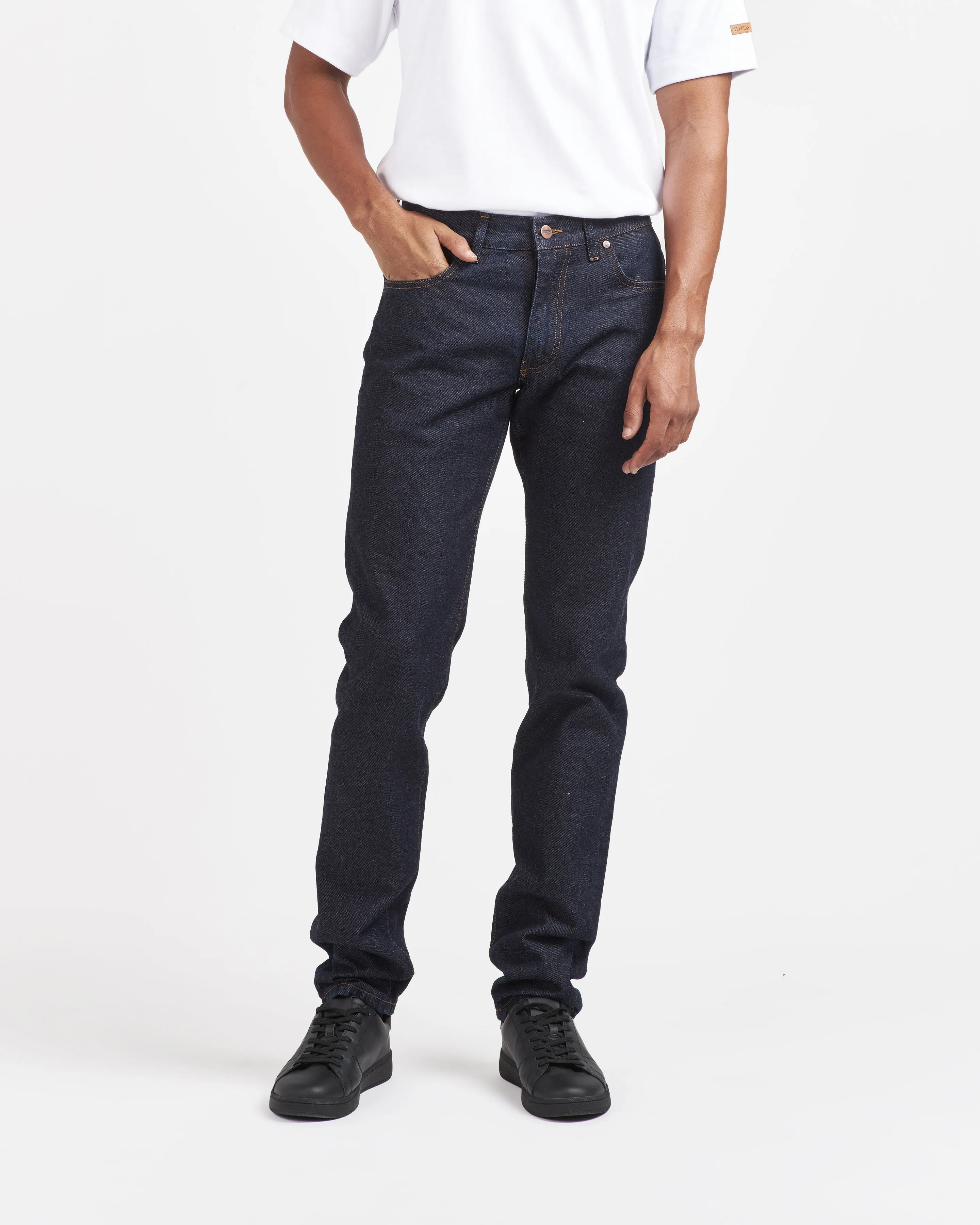 Raw men's fitted straight jeans