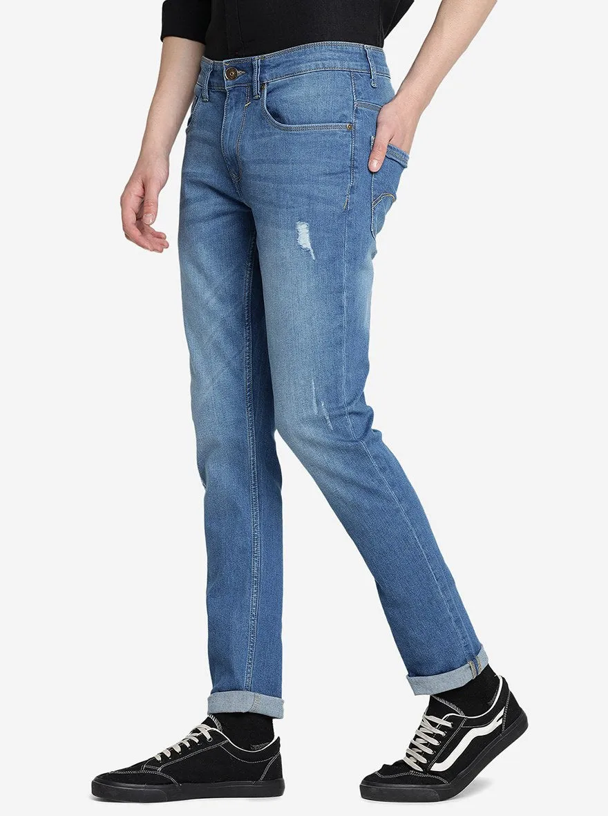 River Blue Washed Slim Fit Jeans | JadeBlue