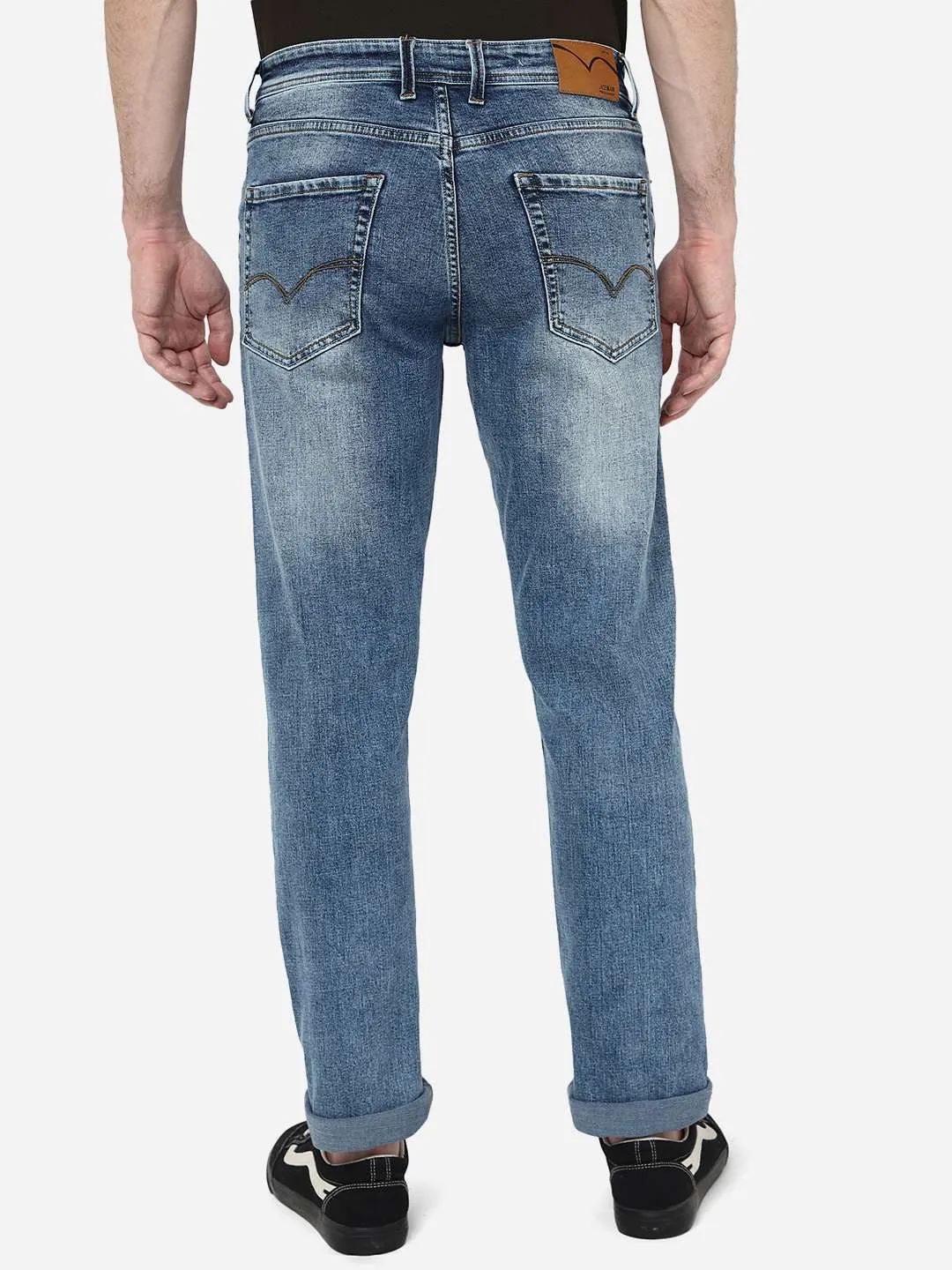 River Blue Washed Straight Fit Jeans | JadeBlue