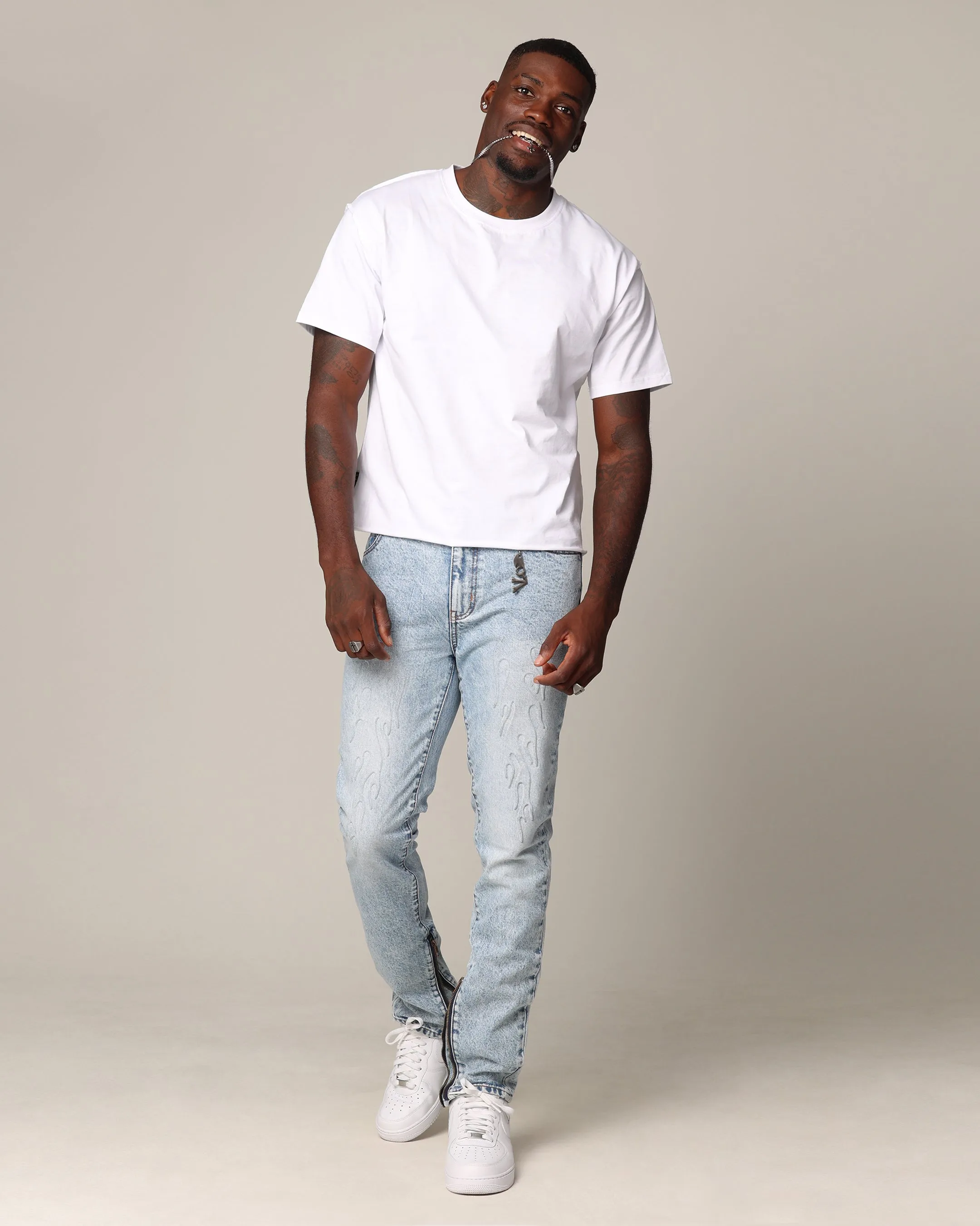 Saint Morta Inferno Fimi Jeans Blue Acidwash