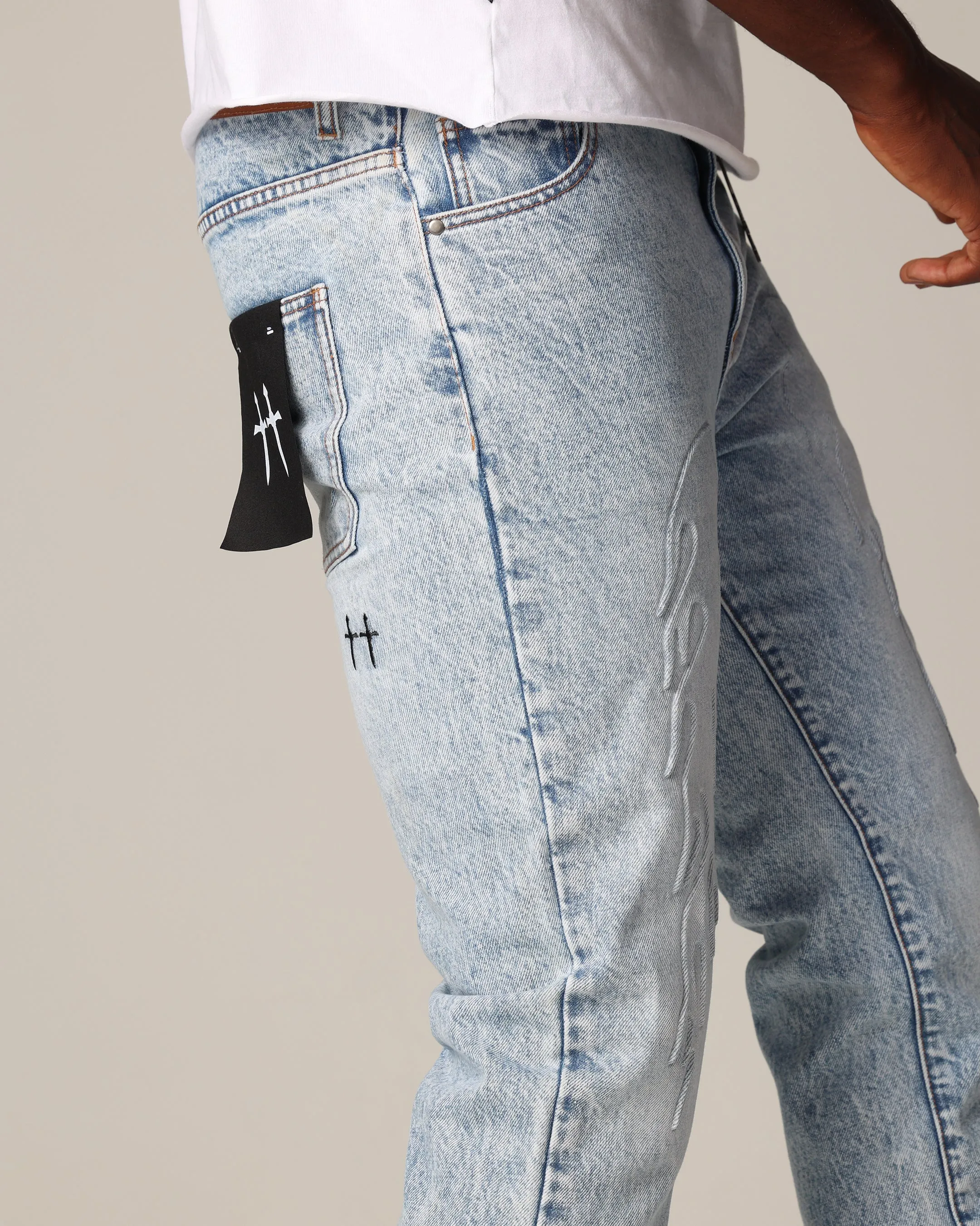 Saint Morta Inferno Fimi Jeans Blue Acidwash
