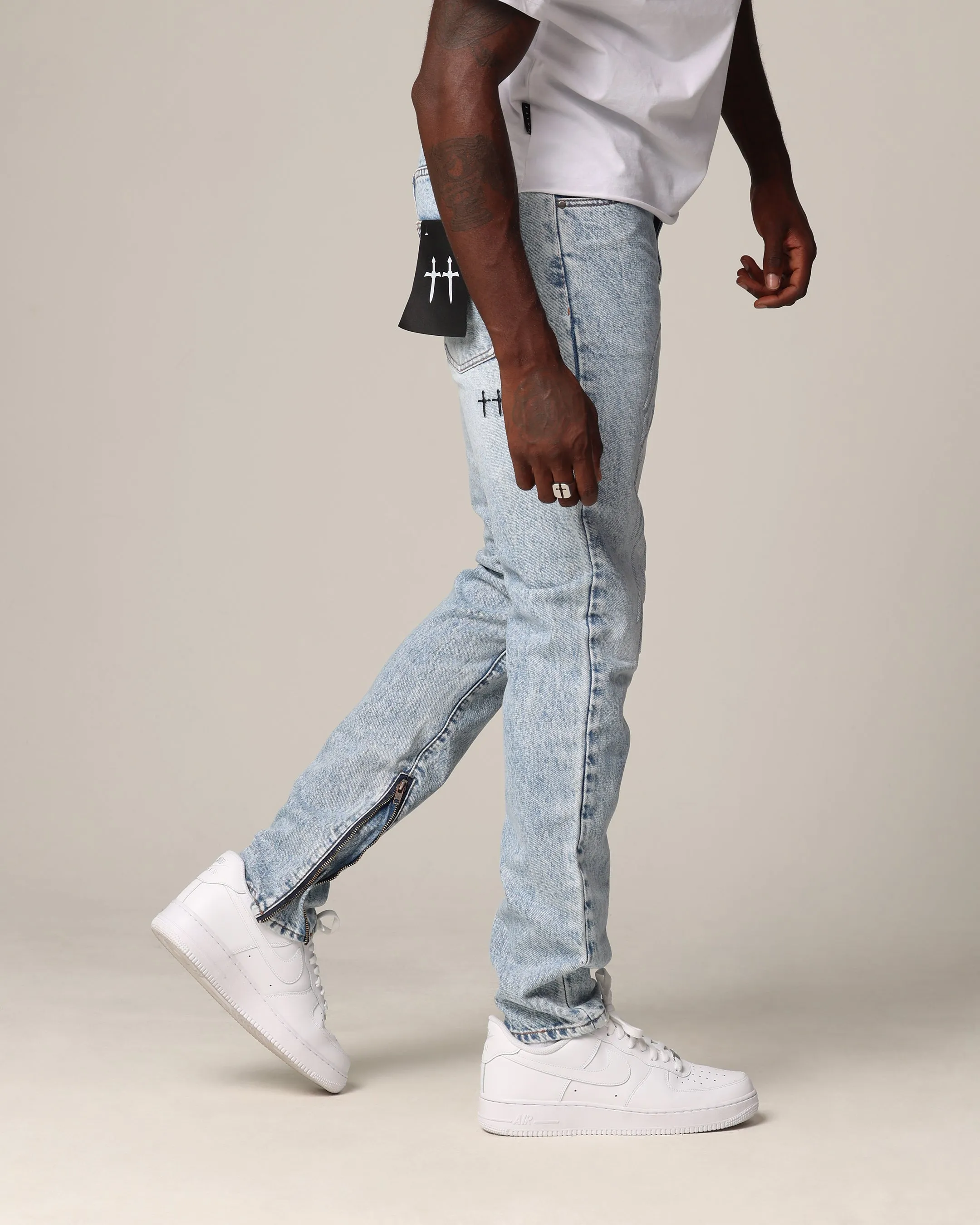 Saint Morta Inferno Fimi Jeans Blue Acidwash