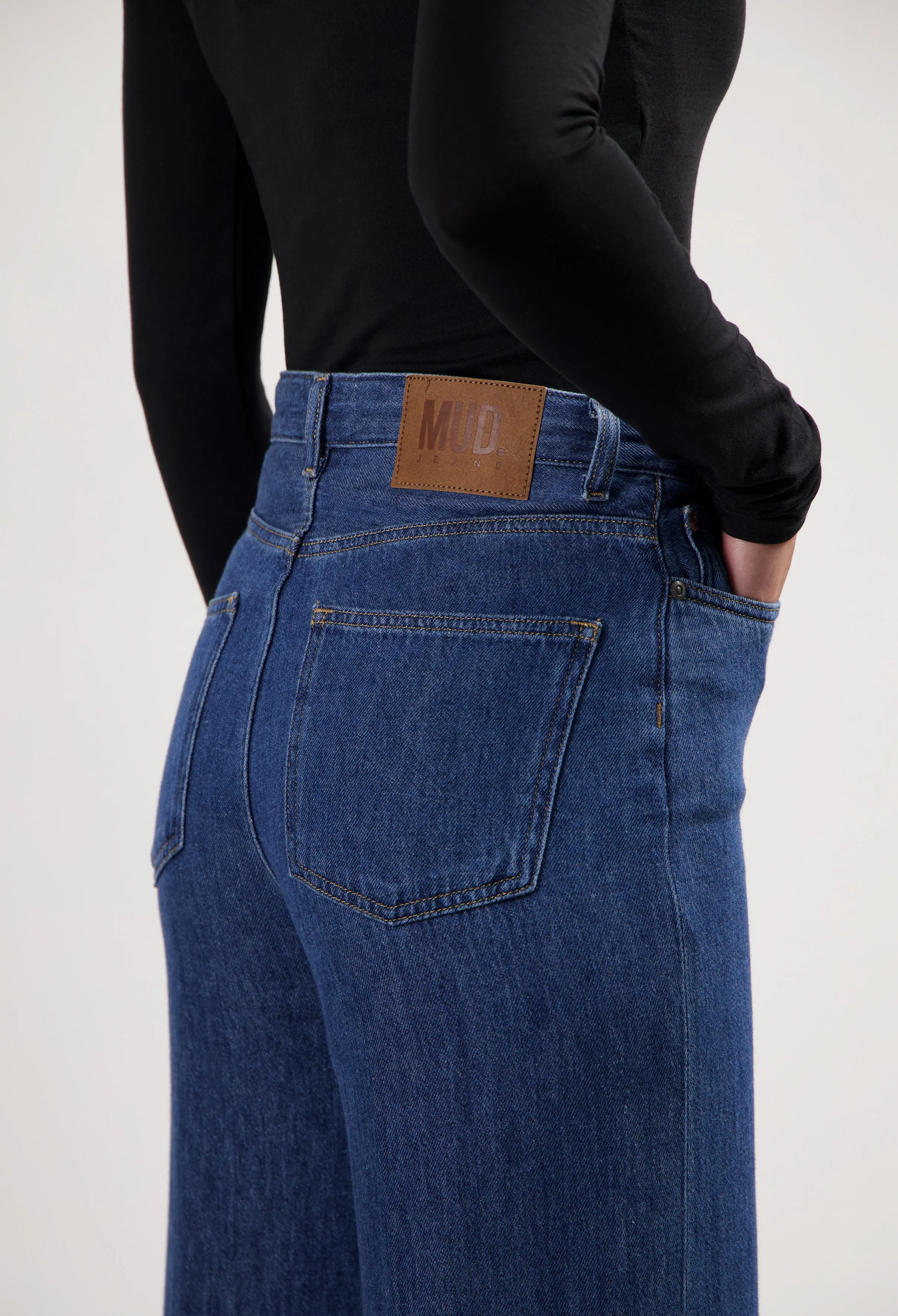Sara High Loose Flow - Stone Indigo