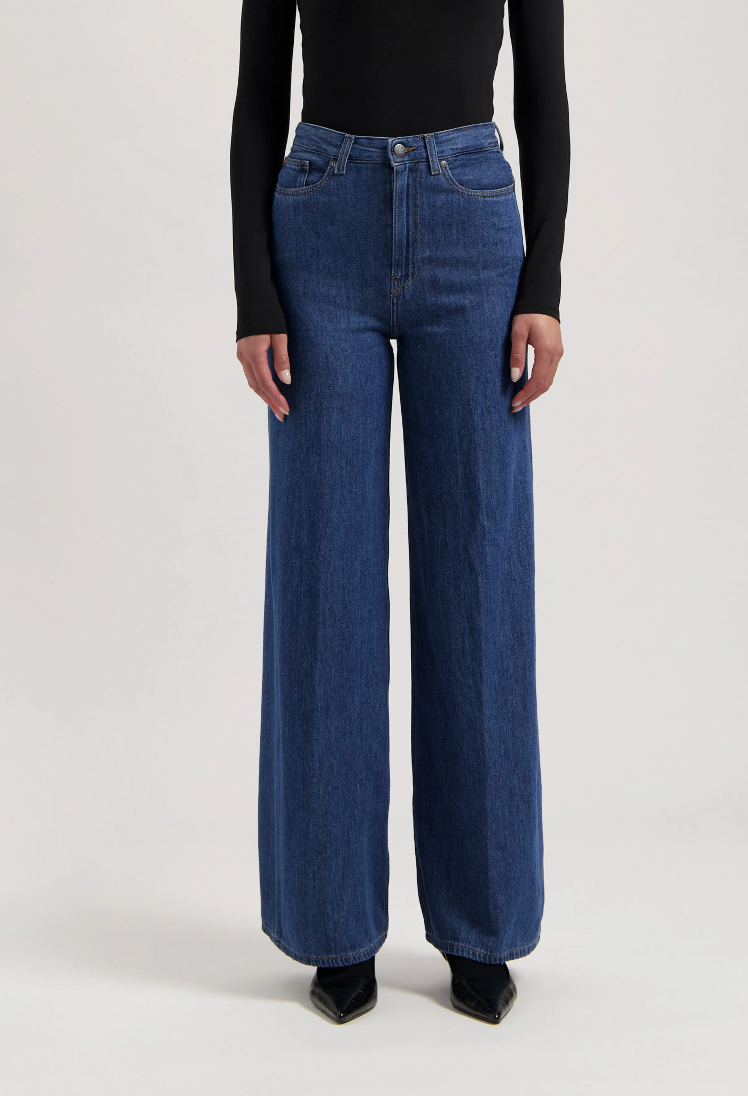 Sara High Loose Flow - Stone Indigo