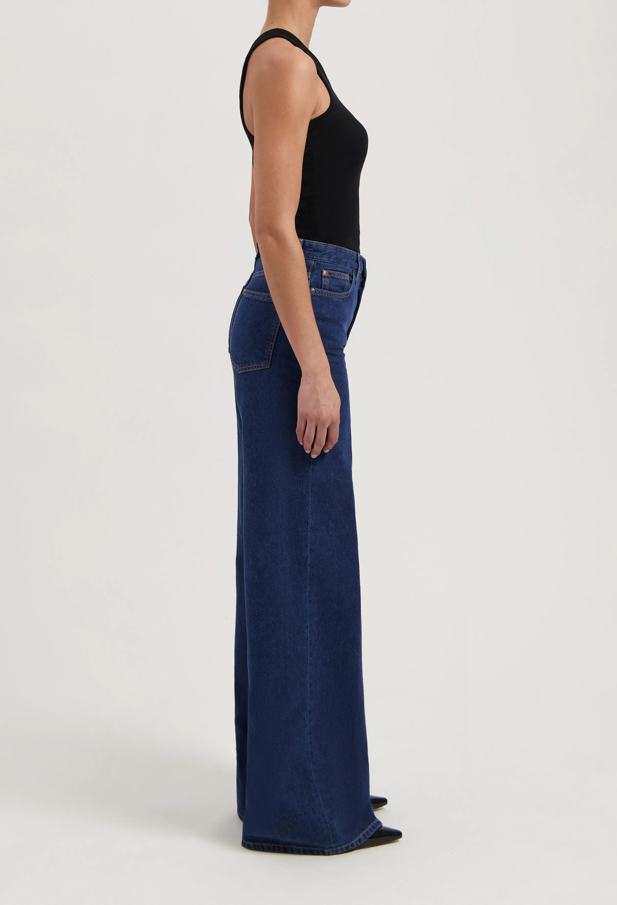Sara High Loose - Stone Indigo