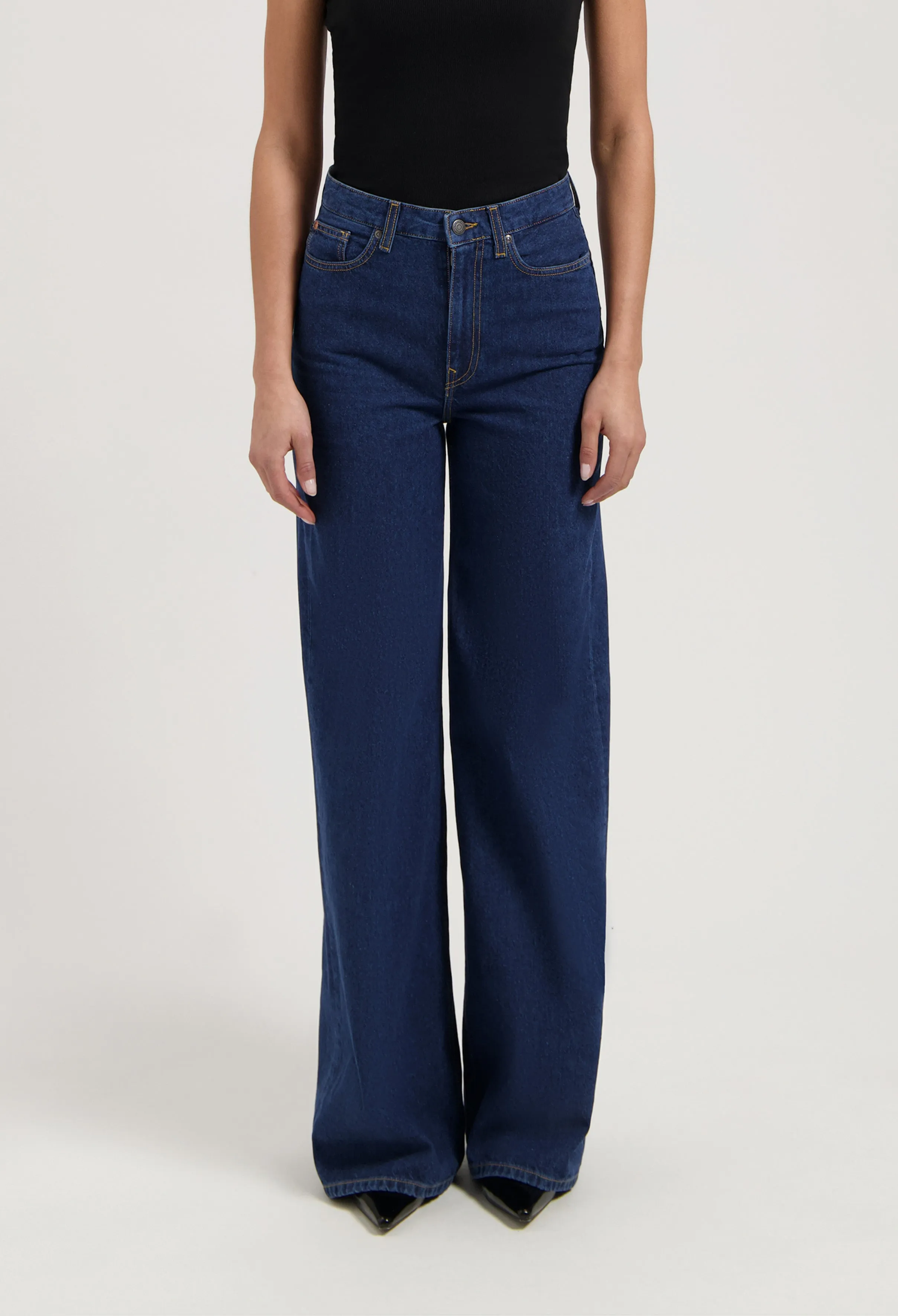Sara High Loose - Stone Indigo