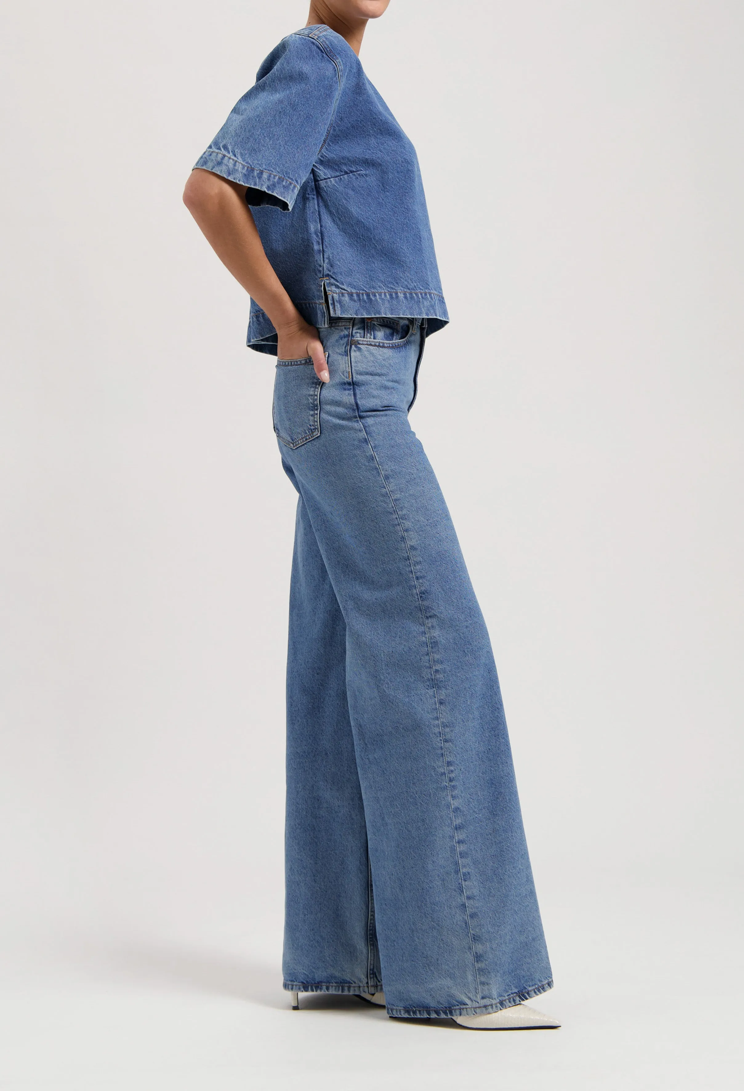 Sara High Loose - Stone Vintage