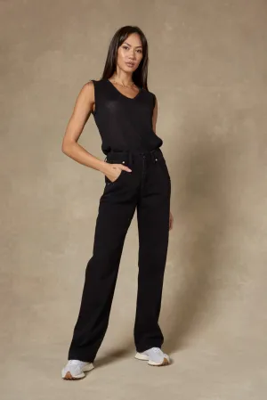 Seville Straight Leg Black Jeans