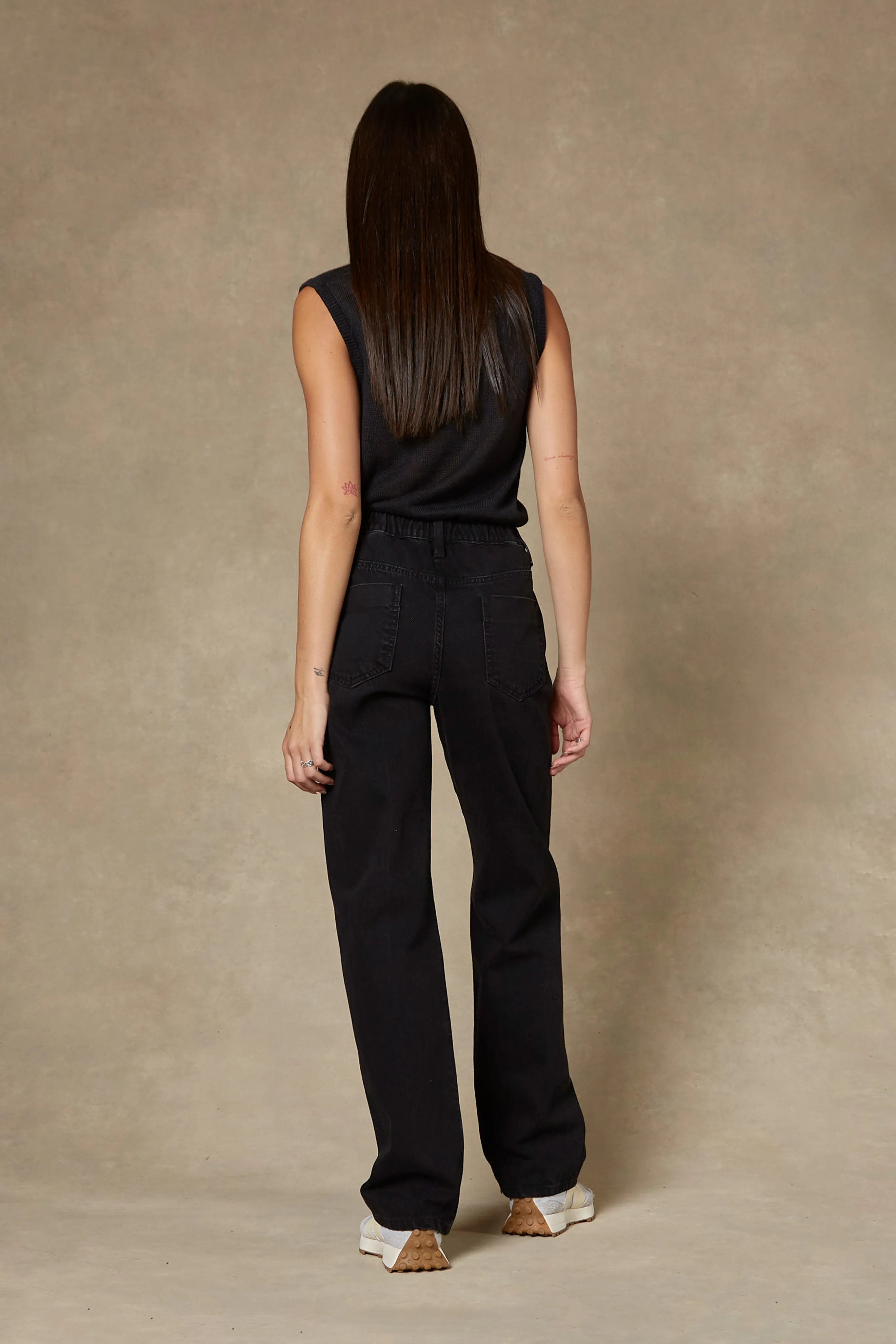 Seville Straight Leg Black Jeans