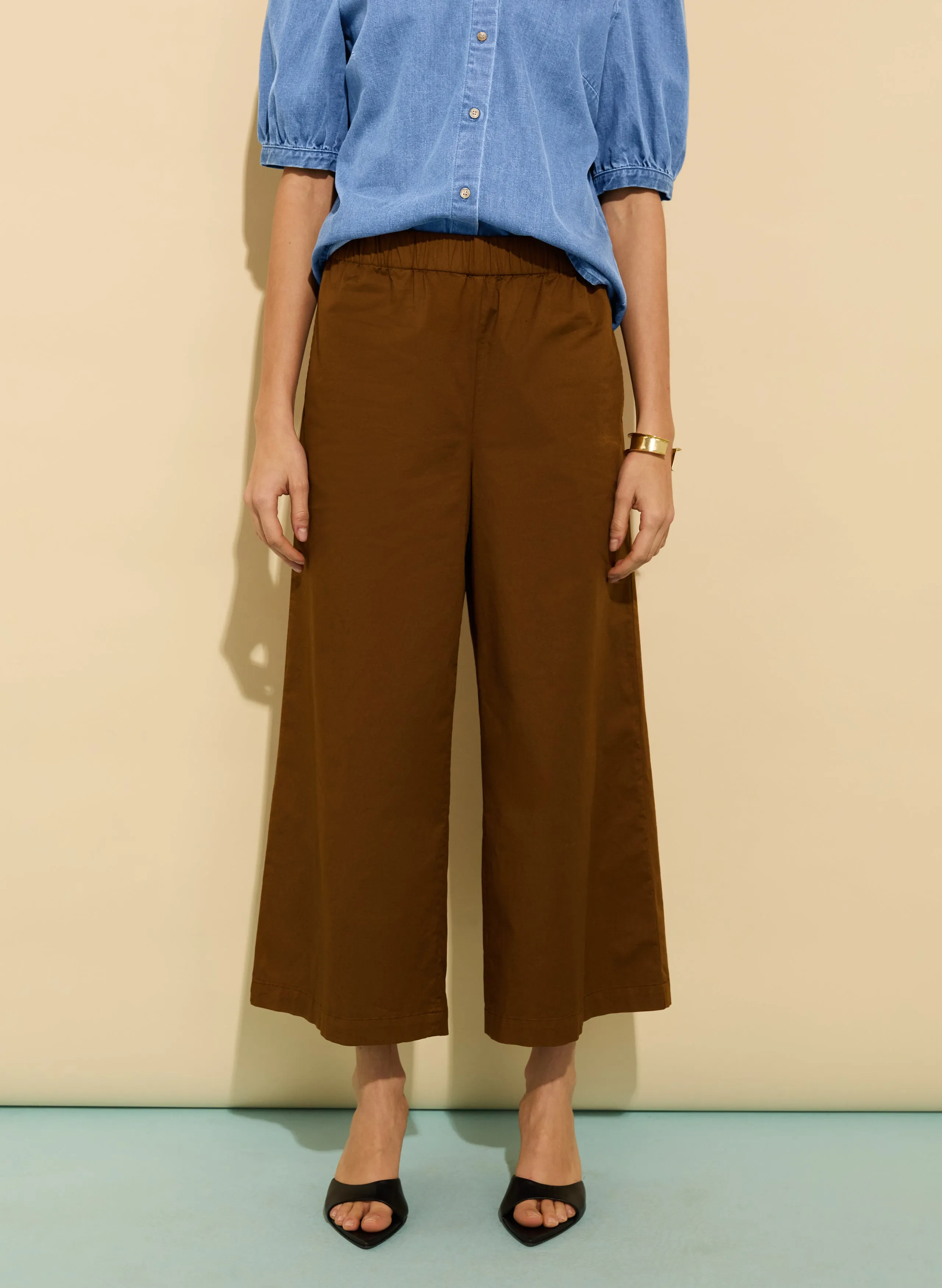 Shelby Organic Cotton Wide Leg Trousers