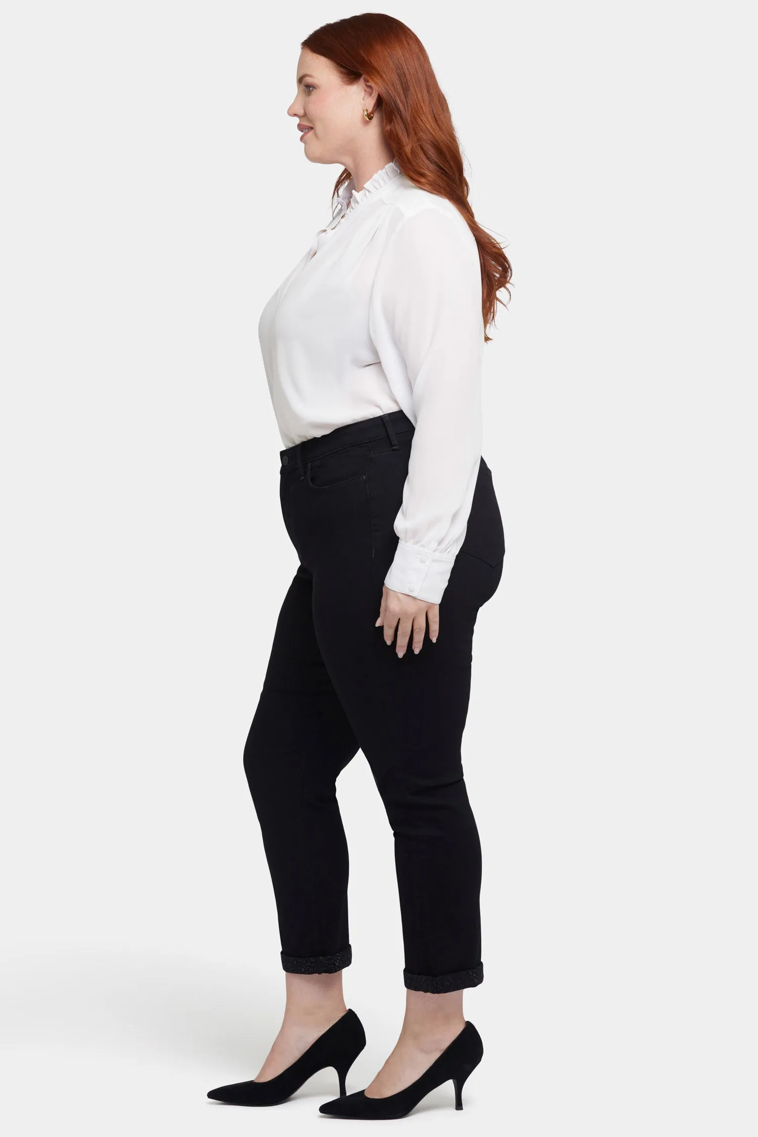 Sheri Slim Ankle Jeans In Plus Size - Black Rinse