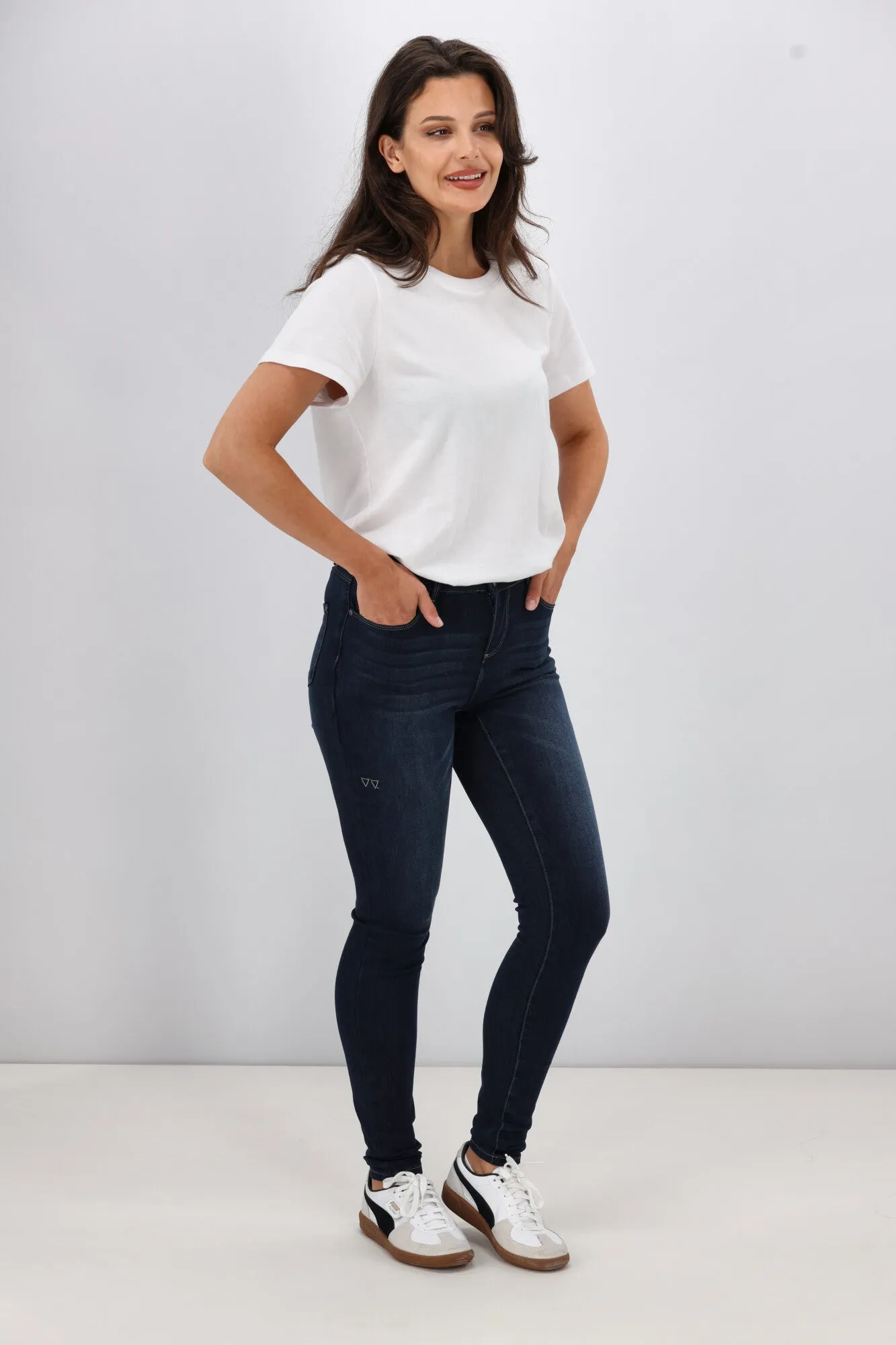 Shine On Label Sculpt Denim Jean Super Dark Indigo