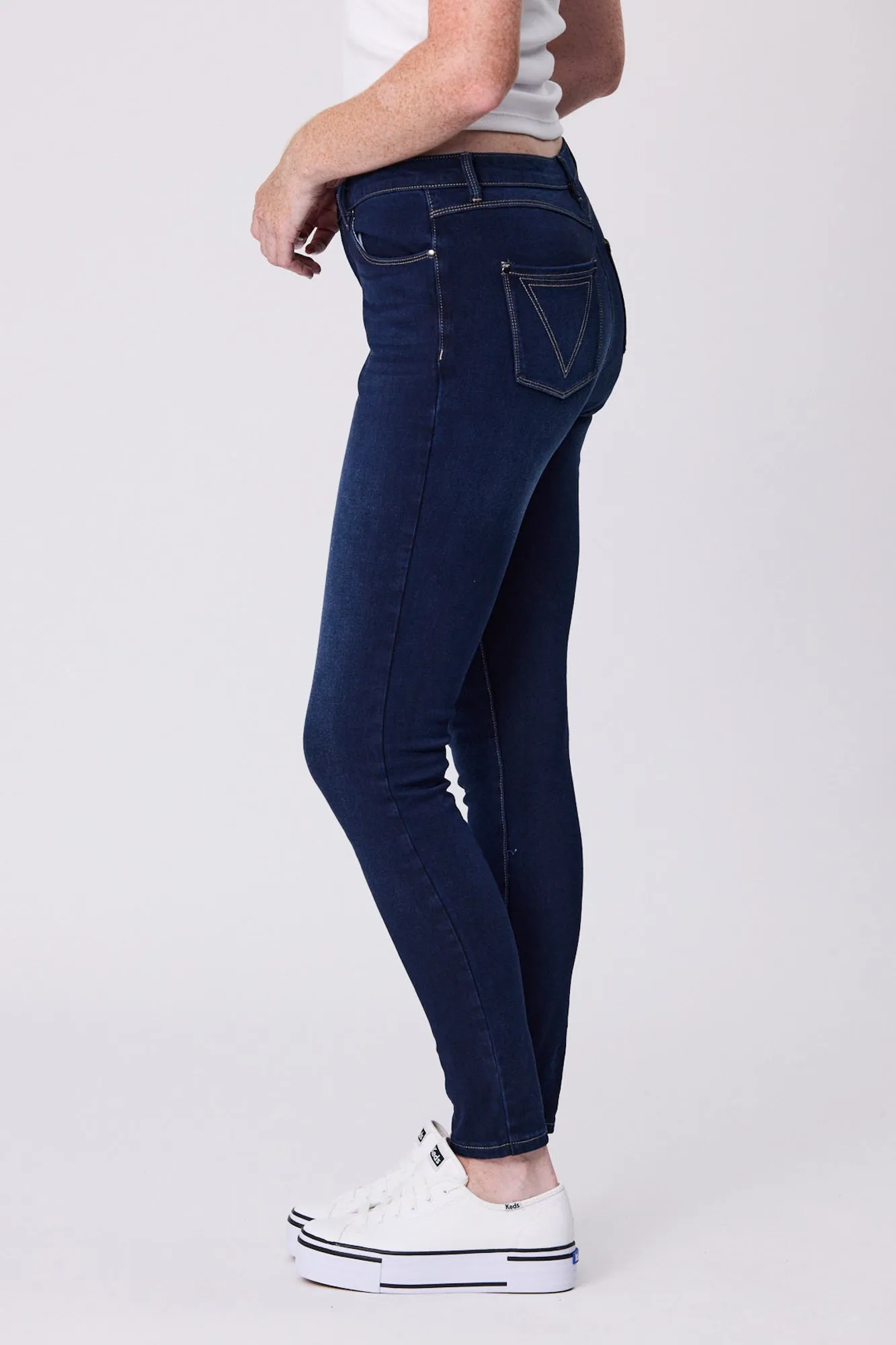 Shine On Label Sculpt Denim Jean Super Dark Indigo