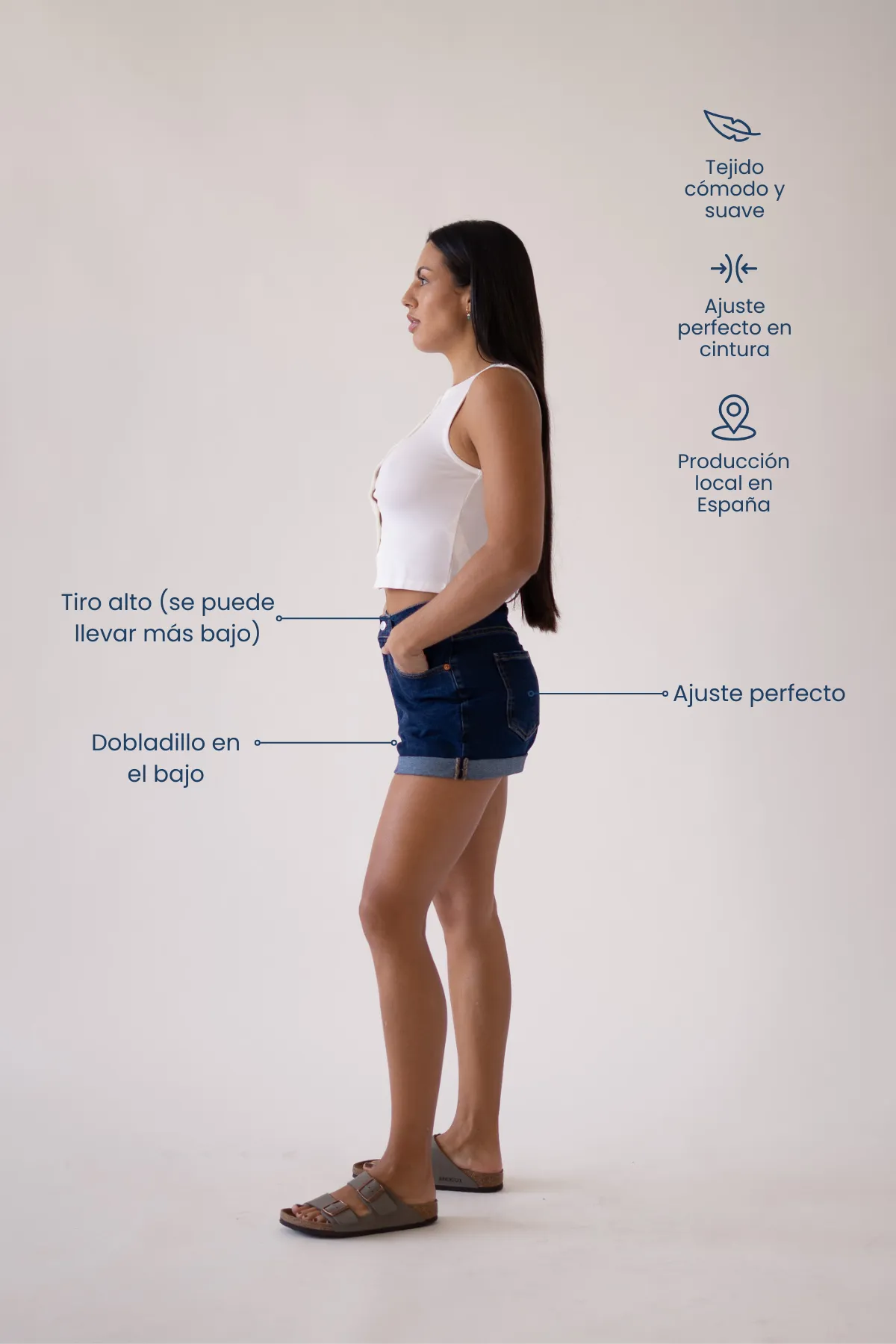 SHORTS ROLL UP - DARK BLUE