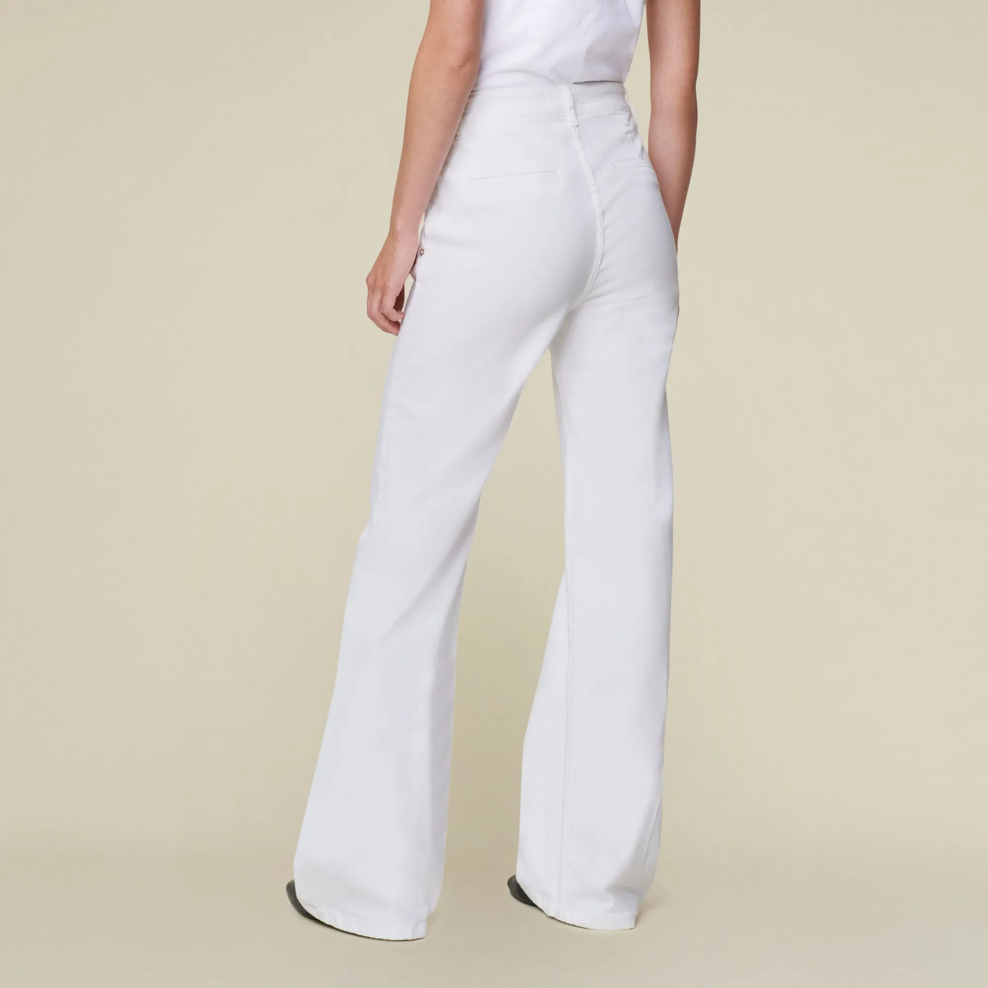 Silvia Den Megalia Blanco - High Rise Flare