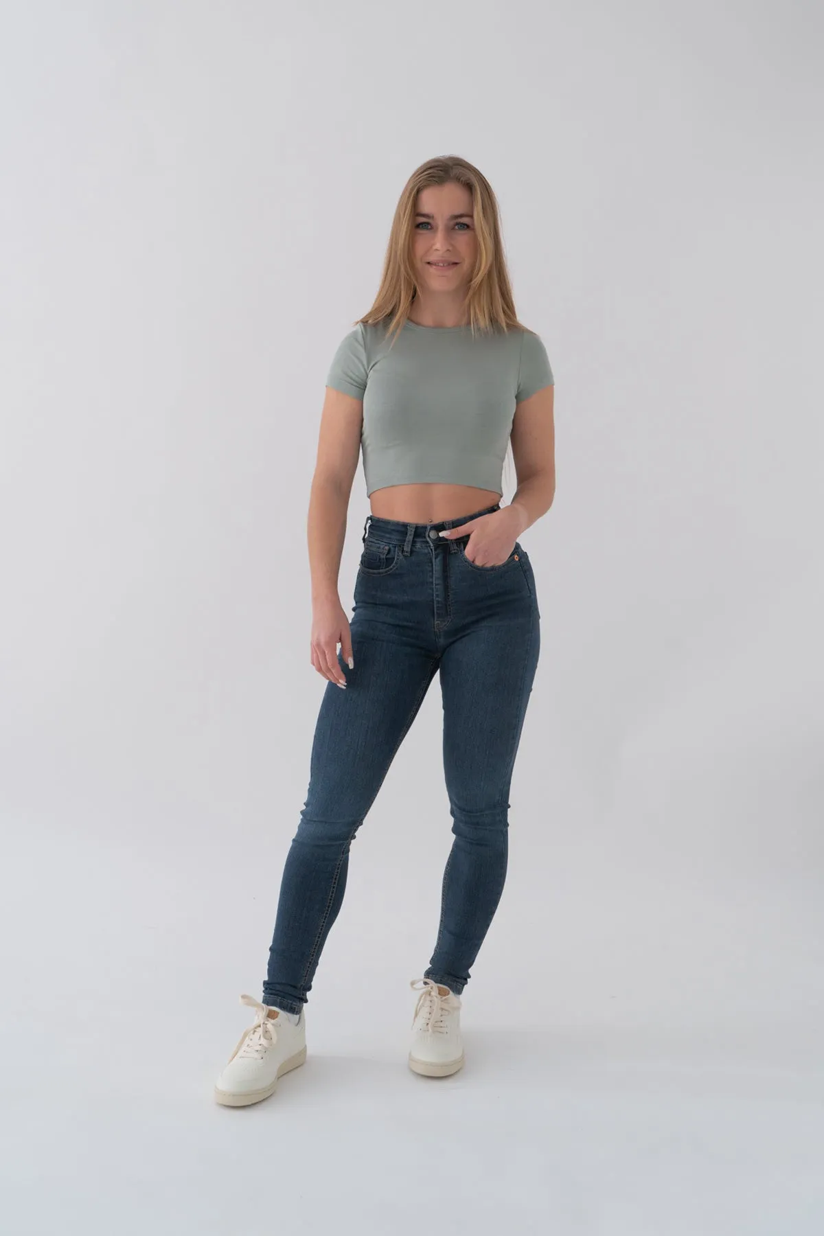 SKINNY HIGH RISE - DARK BLUE