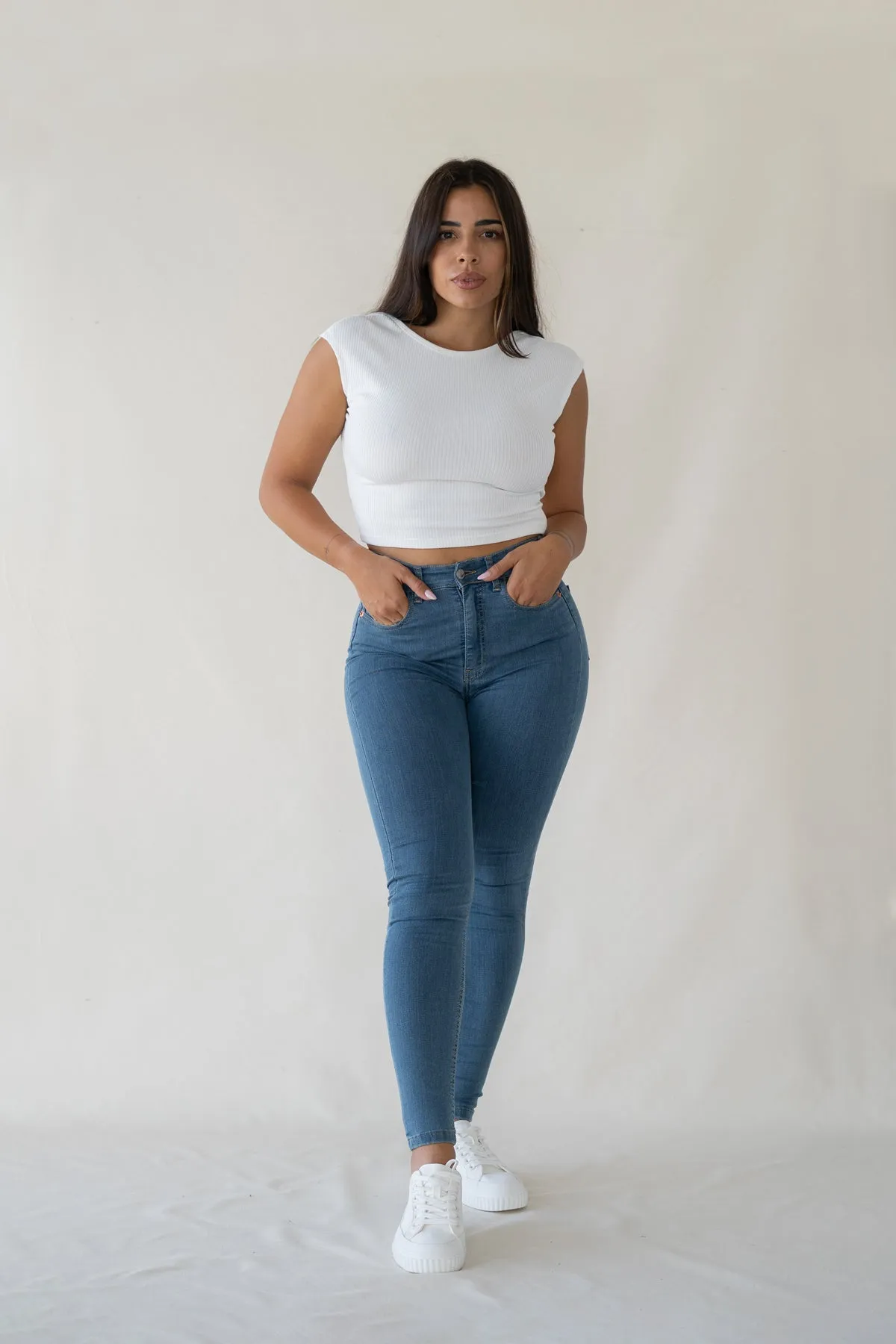 SKINNY HIGH RISE - LIGHT BLUE