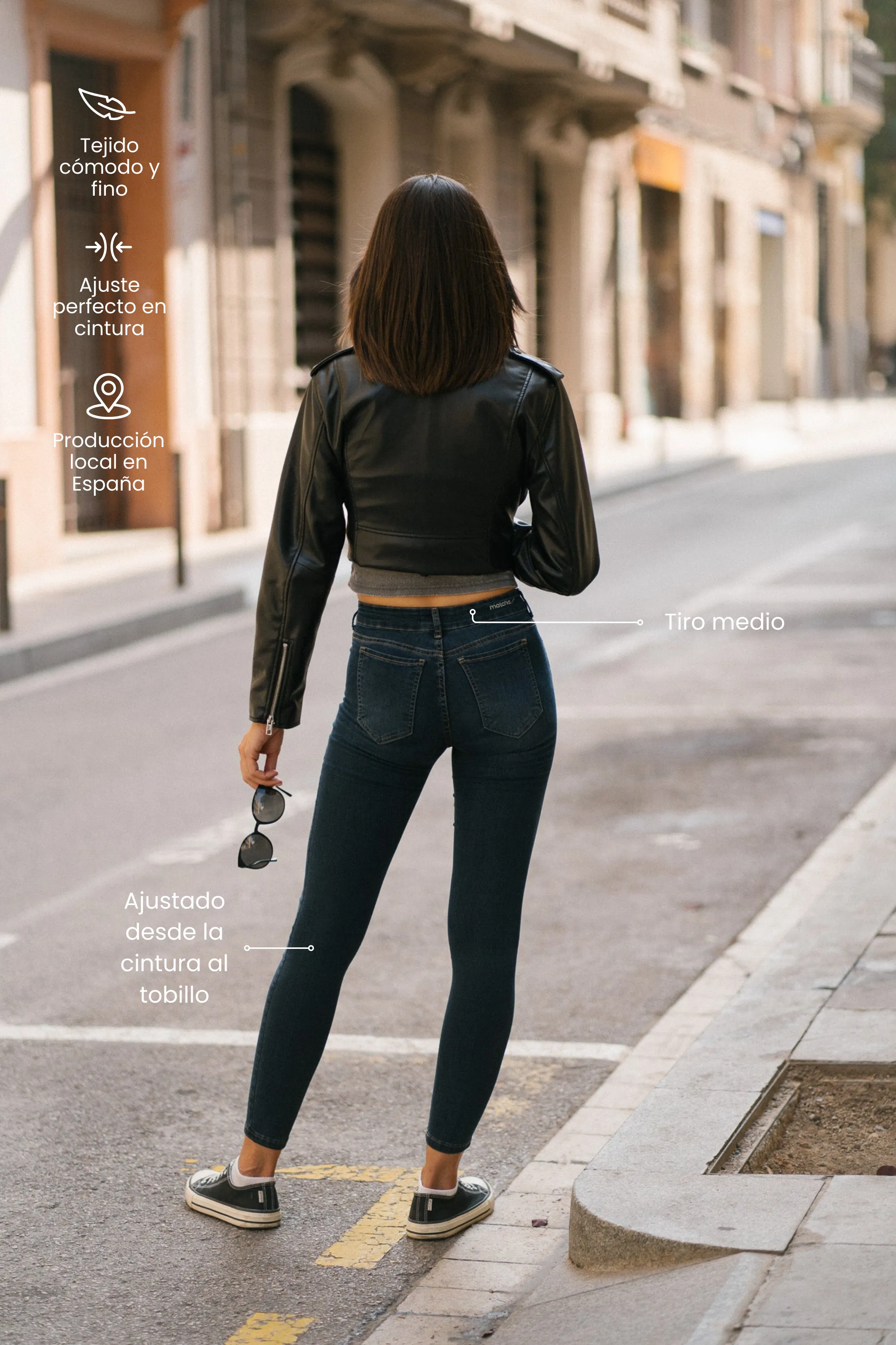 SKINNY MID RISE - DARK BLUE