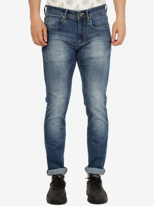 Sky Blue Washed Slim Fit Jeans | JadeBlue