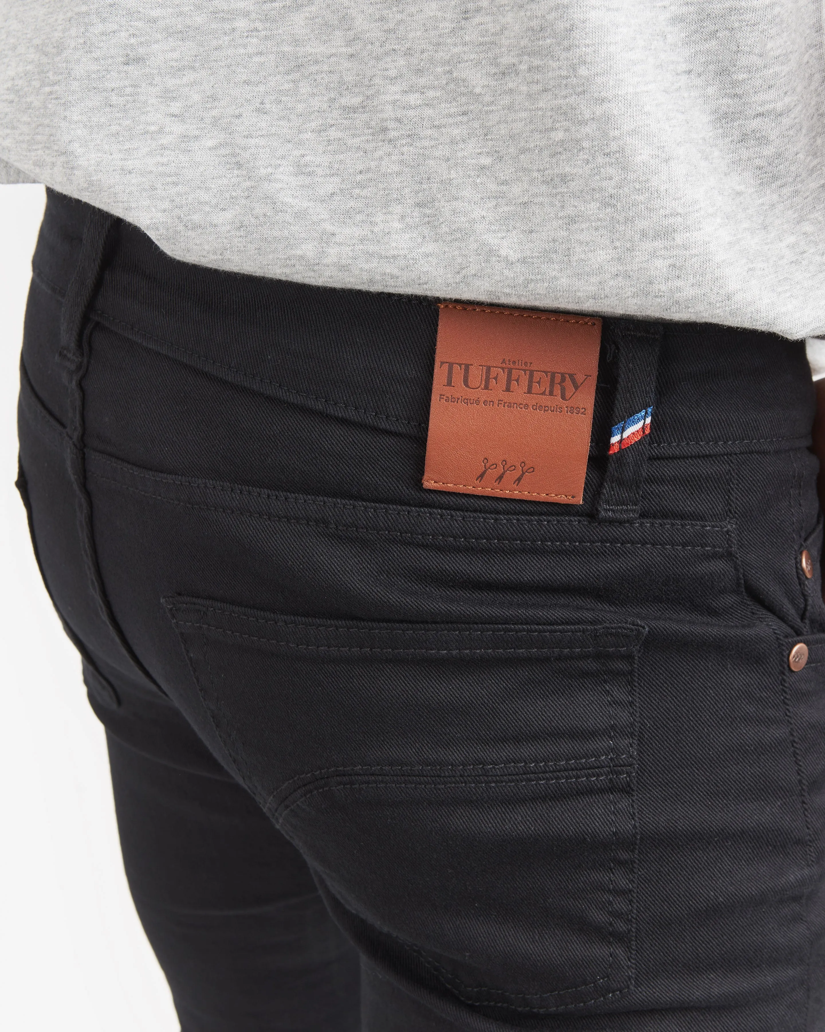 Slim men's jeans Black
