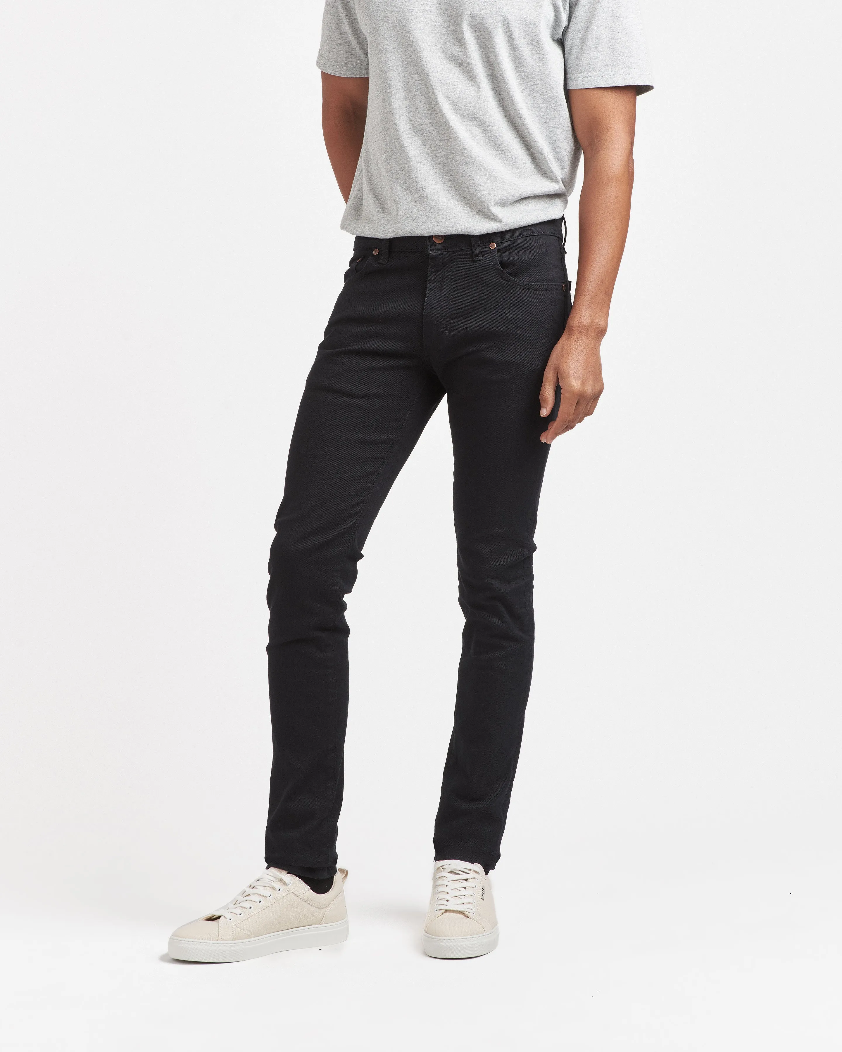 Slim men's jeans Black