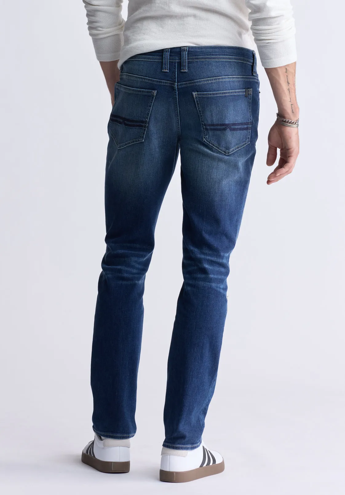 Slim Straight Evan-X Men's Jeans, Classic Blue