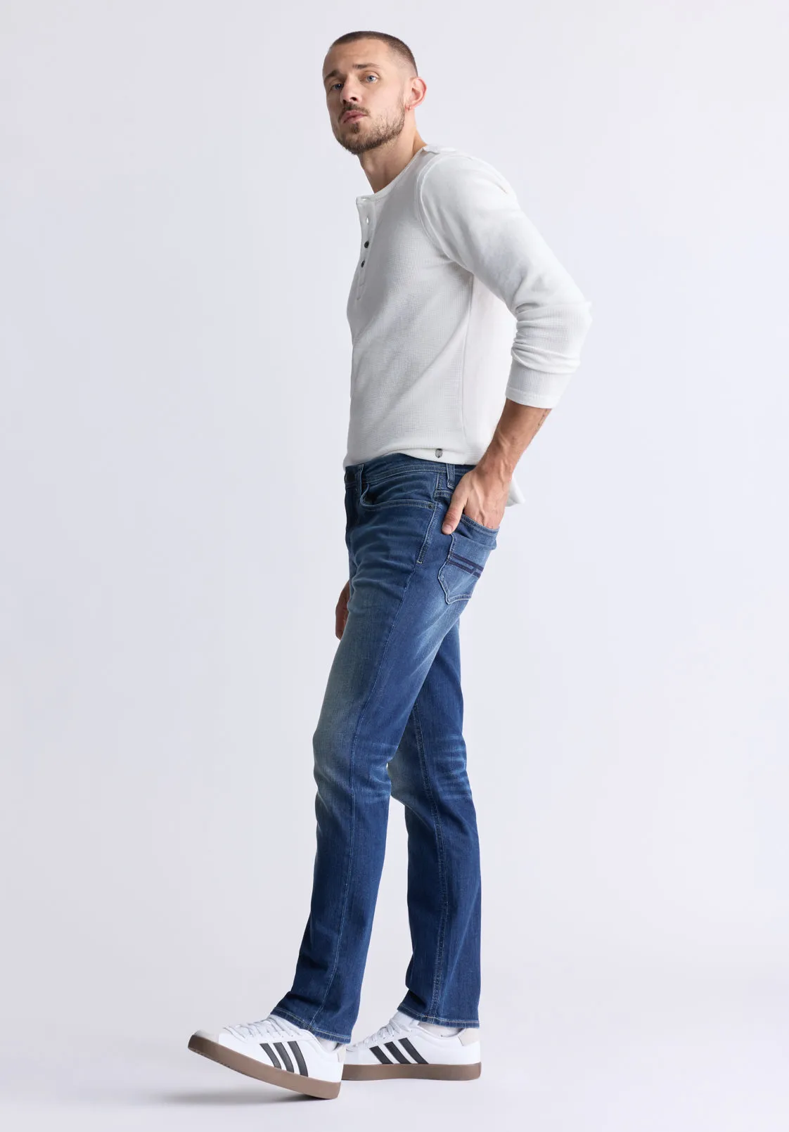 Slim Straight Evan-X Men's Jeans, Classic Blue
