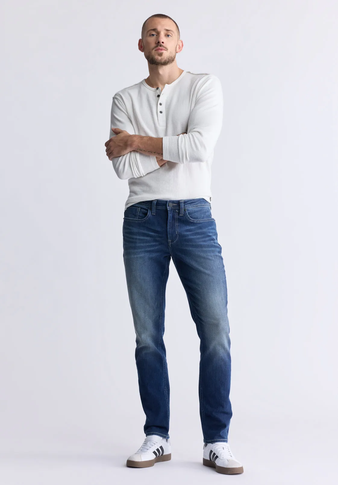 Slim Straight Evan-X Men's Jeans, Classic Blue