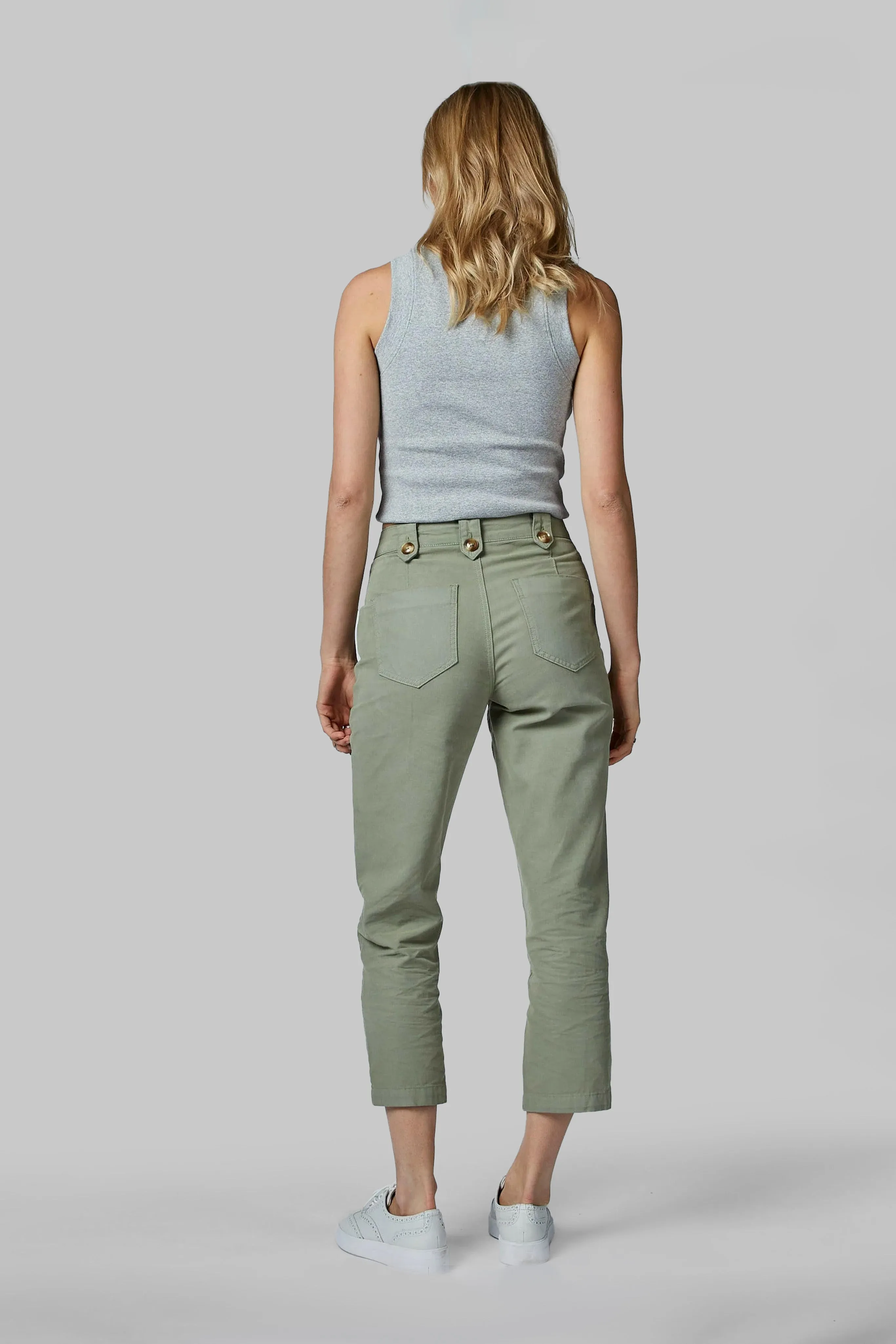 Stella High Waisted Canvas Trousers