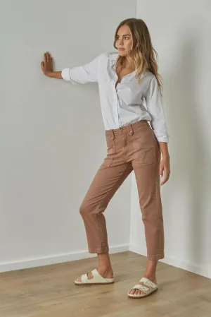 Stella Stretch High Waisted Taupe Trouser