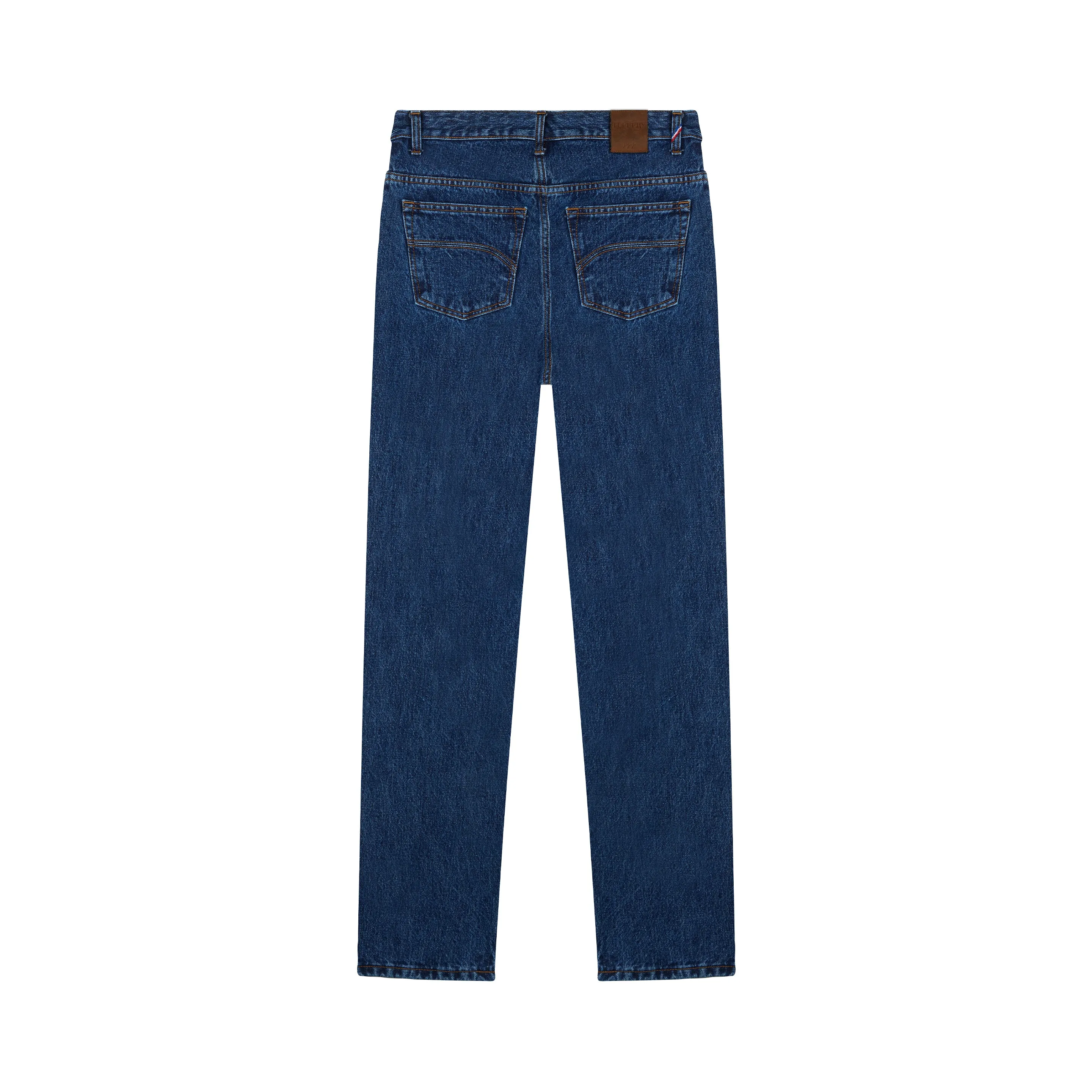 Stonewashed men's straight jeans