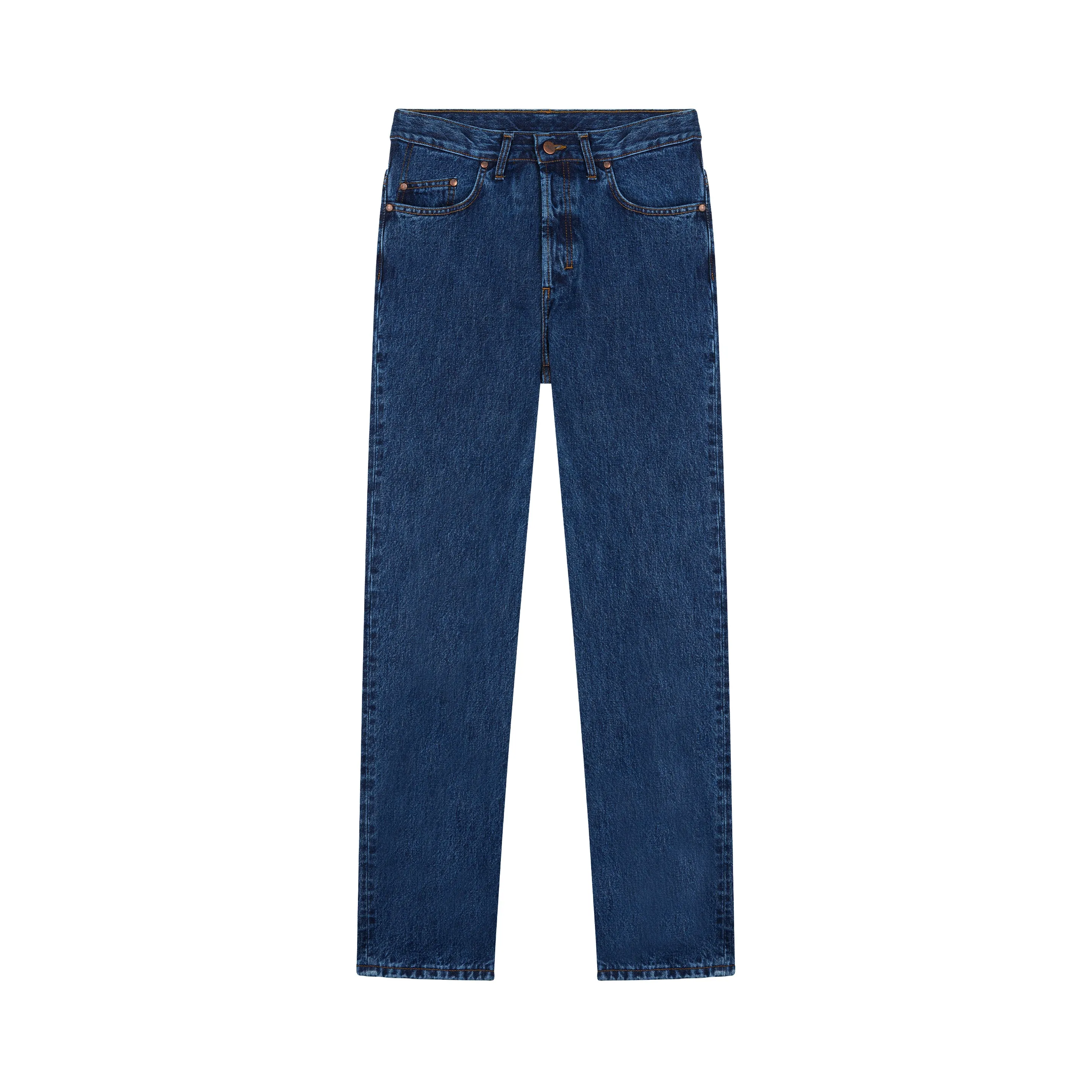 Stonewashed men's straight jeans