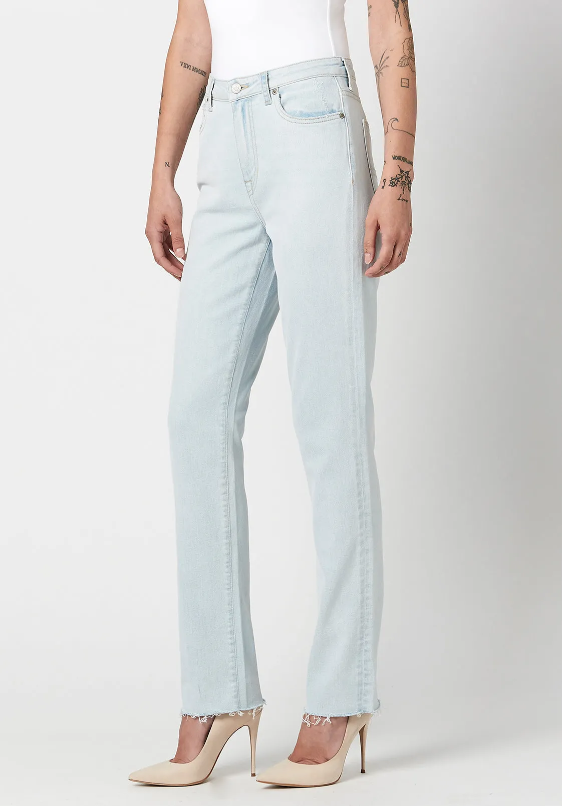 Straight Jayden Women's Jeans in Bleached Out - BL15840