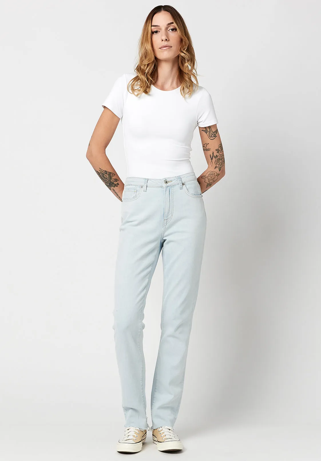 Straight Jayden Women's Jeans in Bleached Out - BL15840