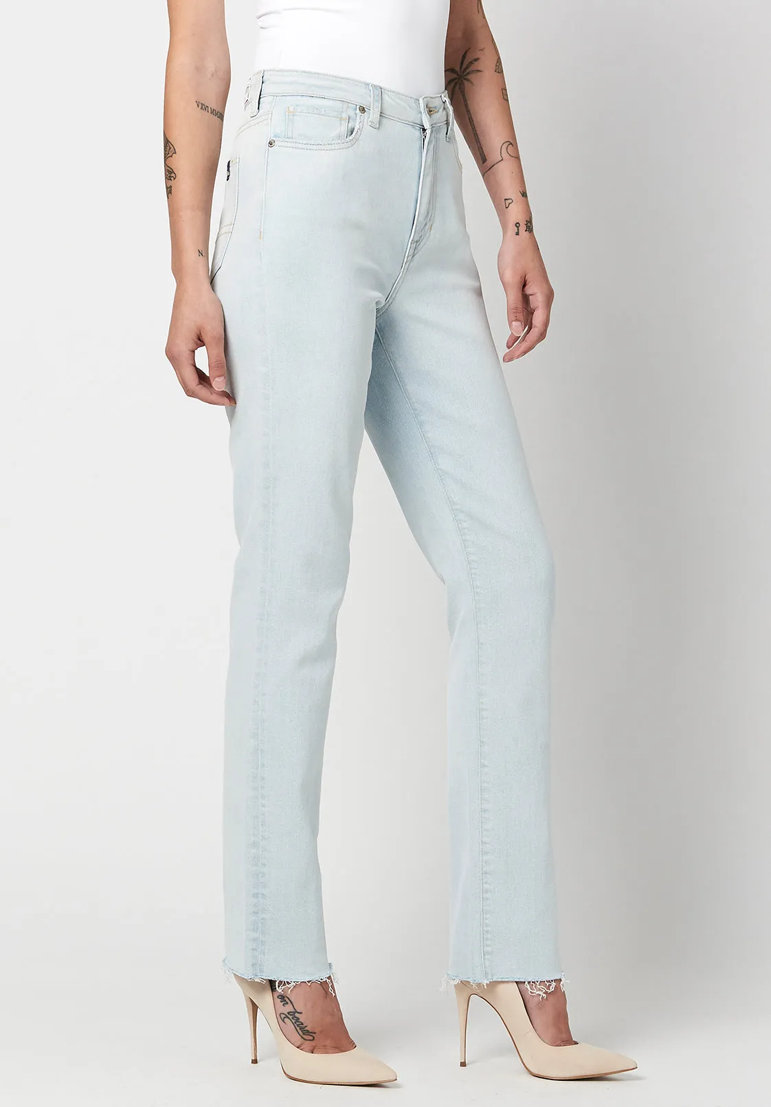 Straight Jayden Women's Jeans in Bleached Out - BL15840