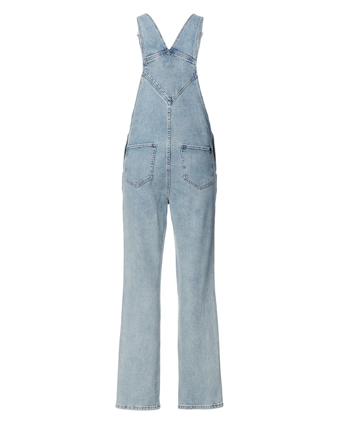 Straight Leg Hailey Women's Overalls in Light Blue - BL15838