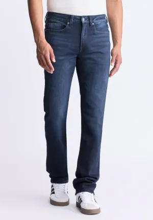 Straight Six Men's Jeans, Dark Antique Blue - BM26013
