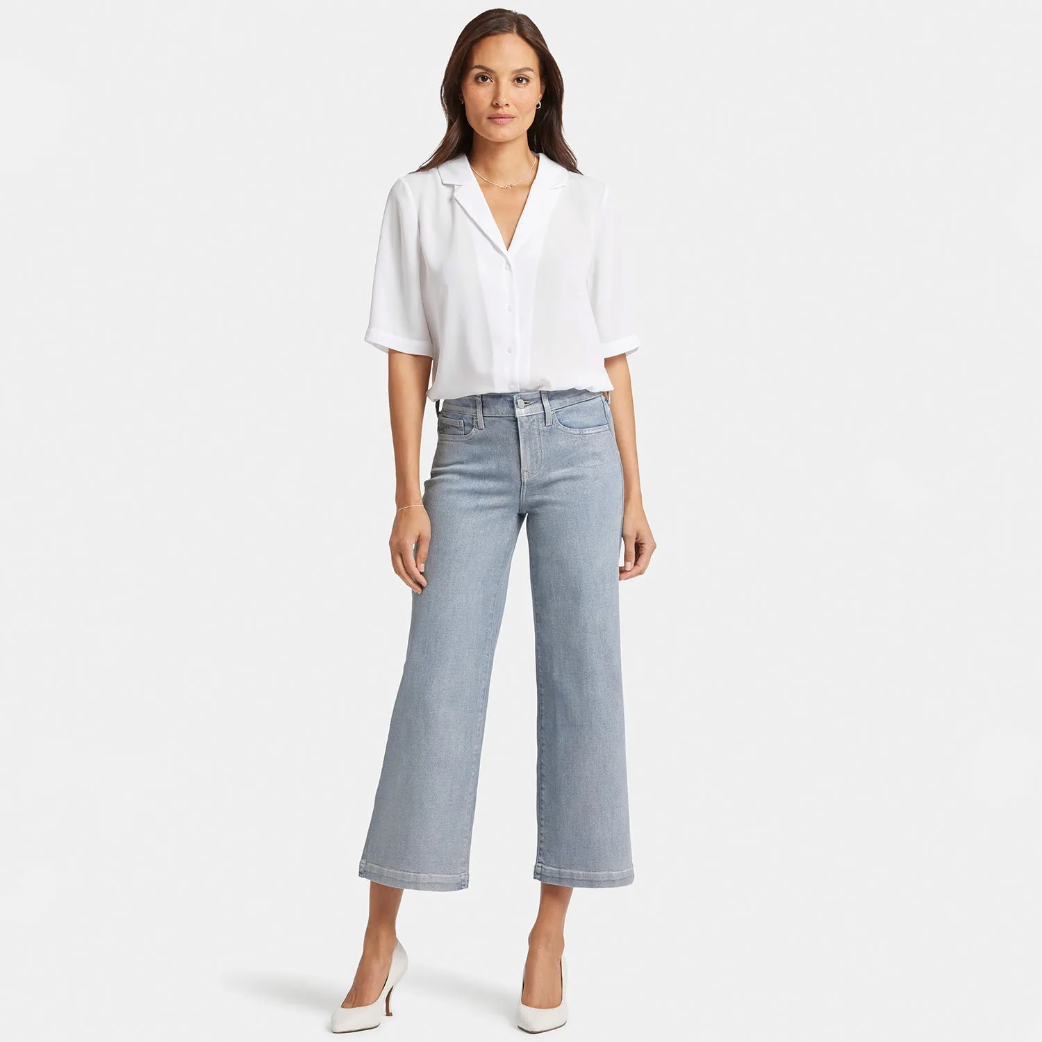 Teresa Wide Leg Ankle Jeans - Sparkling Lights