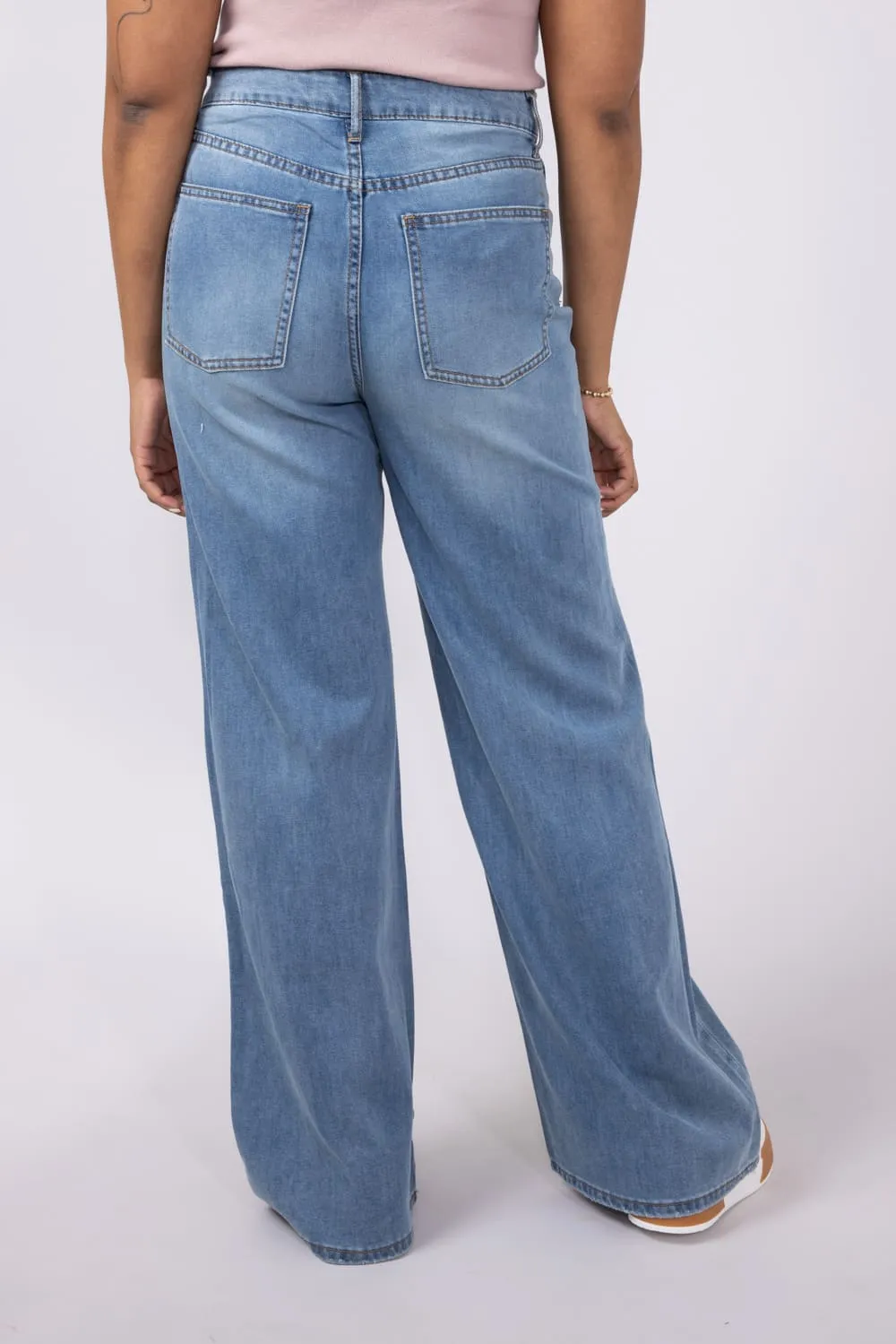 Thread & Supply High Rise Taylor Cloud Wide Leg Jeans for Women | B2367CDSTS-VINTAGEWASH