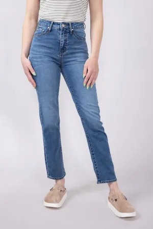 Thread & Supply Mid Rise Adrian Cigarette Straight Jeans for Women | B2373DEKTS-DARKWASH