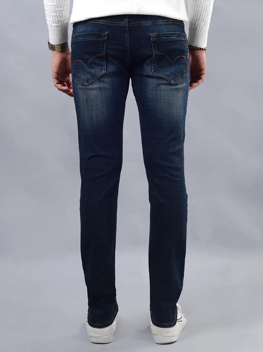 Tinted Blue Washed Slim Fit Jeans | JadeBlue