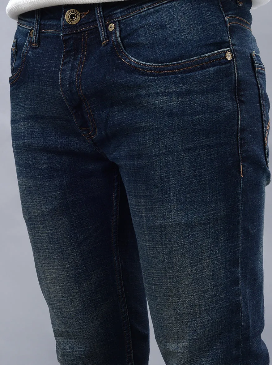 Tinted Blue Washed Slim Fit Jeans | JadeBlue